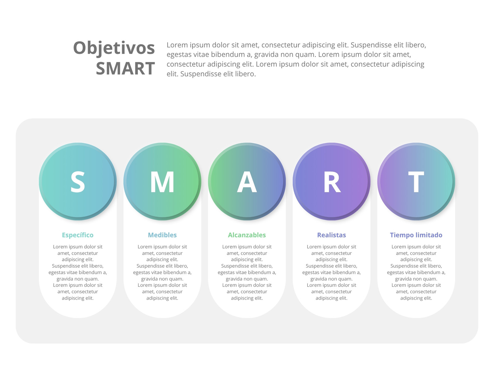 Gráfico Objetivos SMART Creativo Multicolor