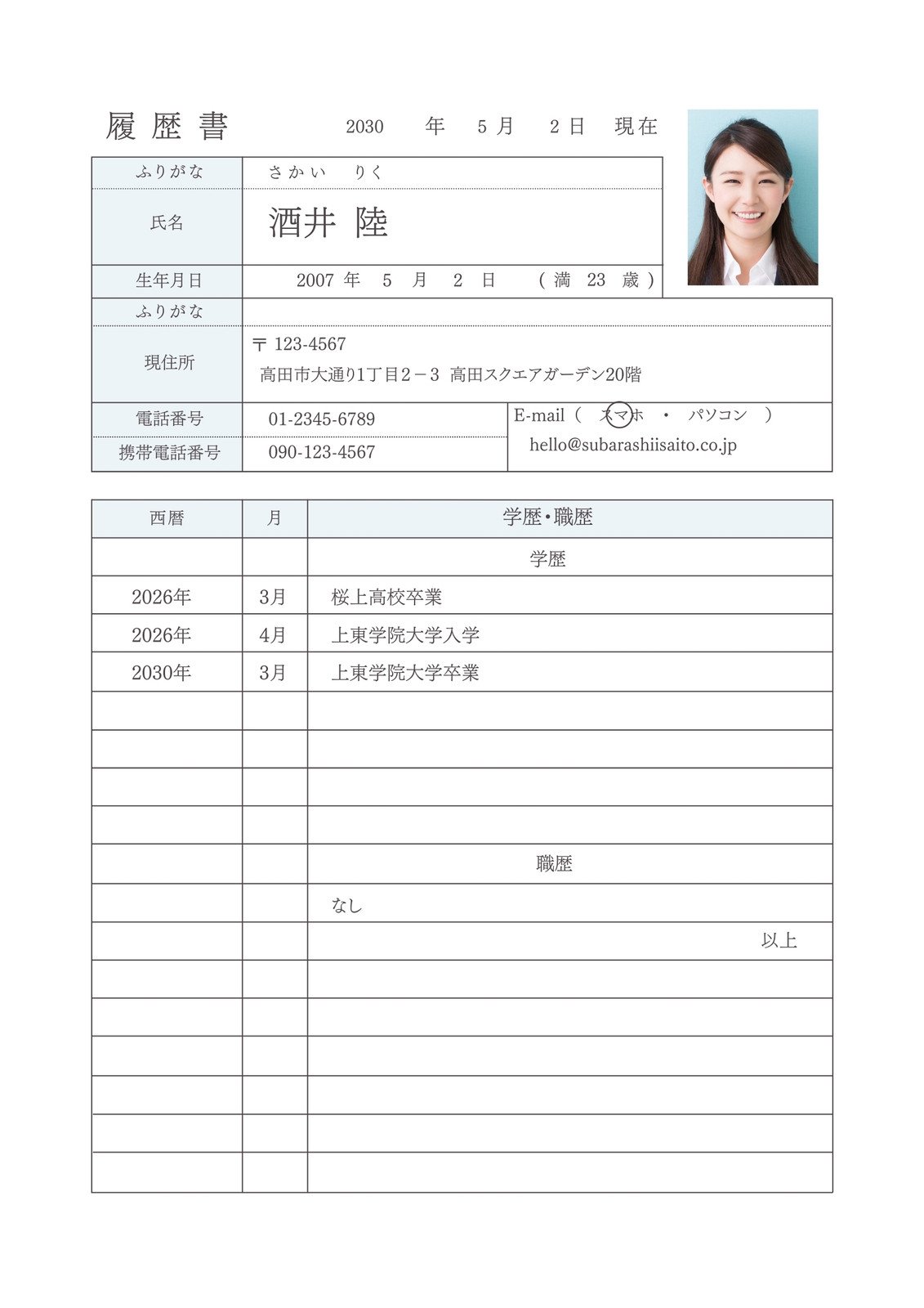 職務経歴書　確認用 職務経歴書の書き方ガイド ｜無料テンプレート・サンプル・見本あり