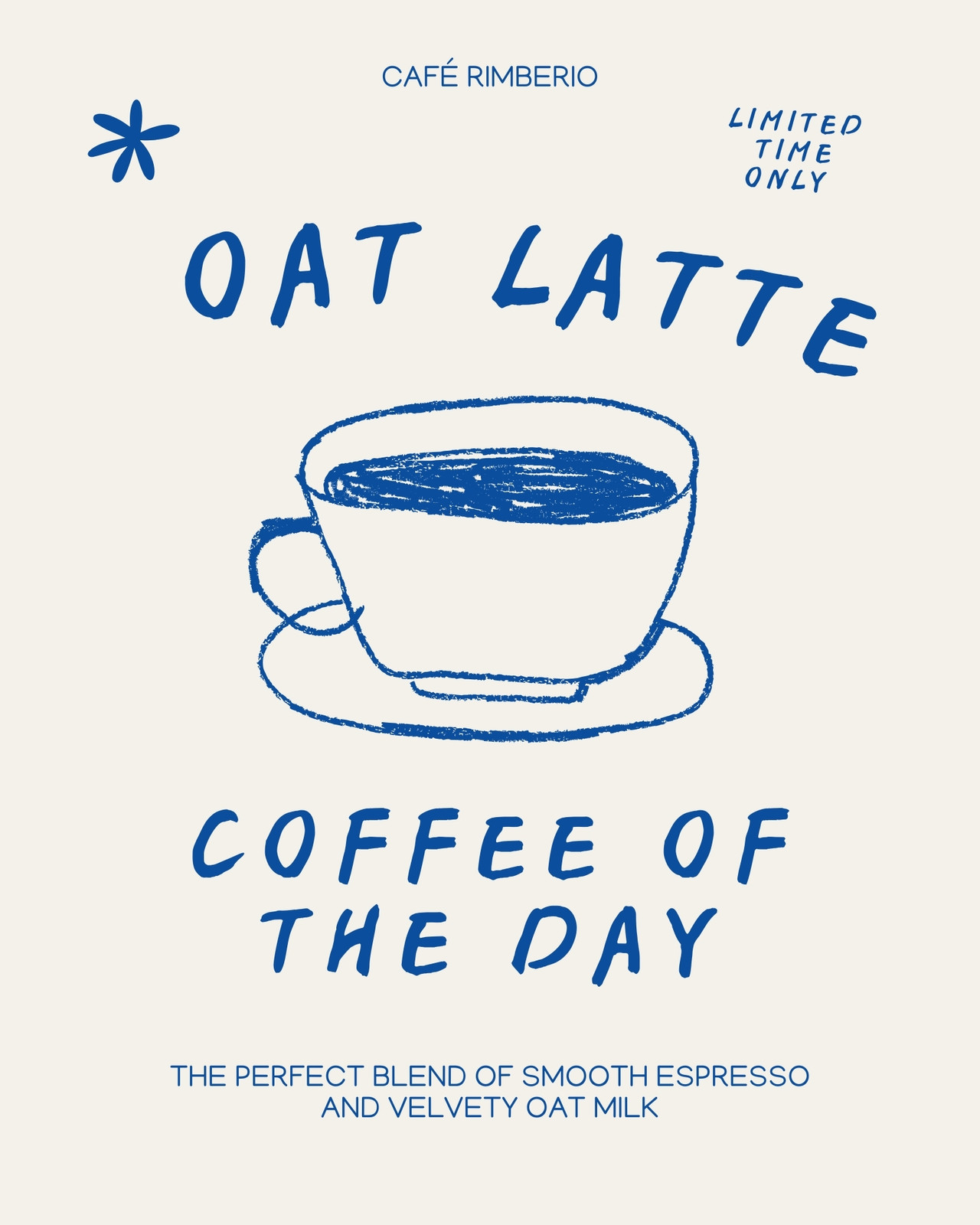 Blue Beige Flat Illustrative Coffee Product Features Instagram Post