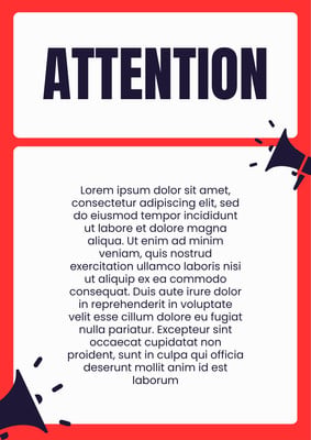 Free and customizable attention templates