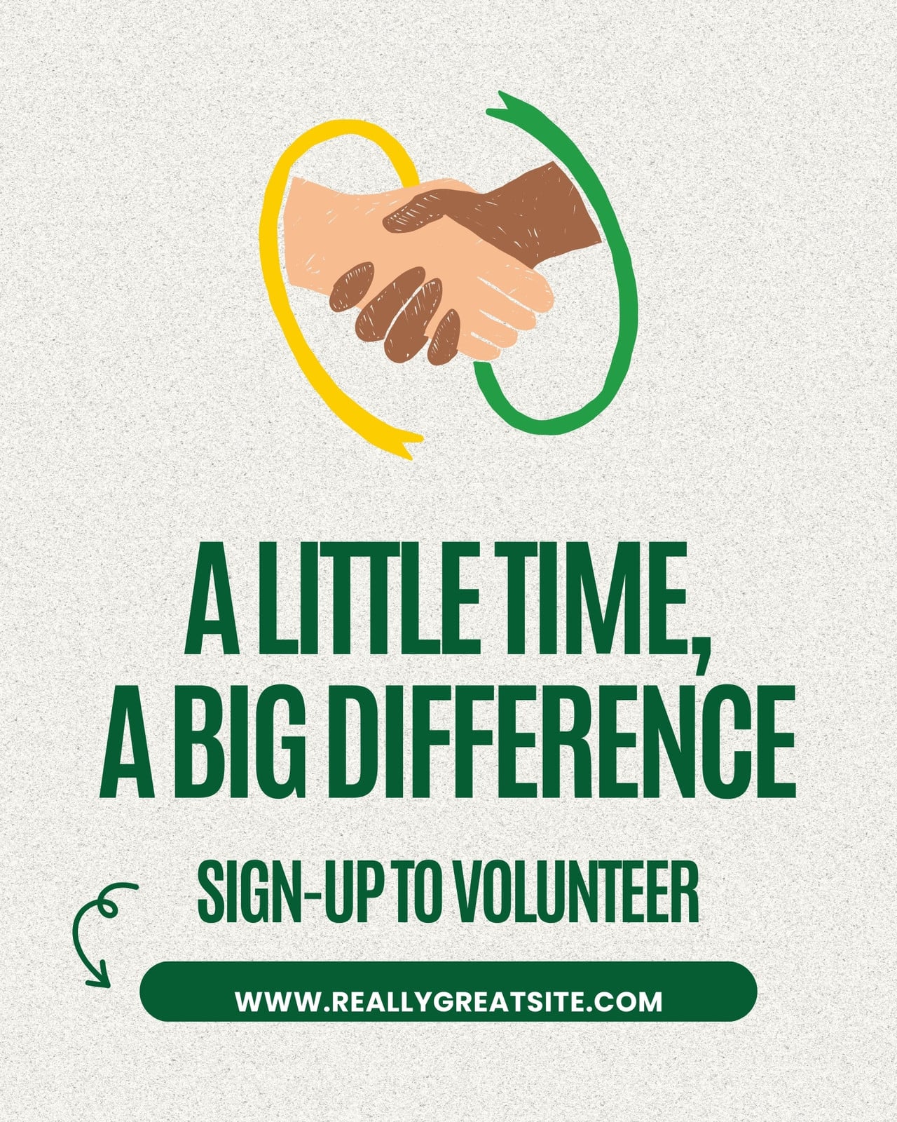 Green Simple Illustrative Volunteer for NonProfit Instagram Post
