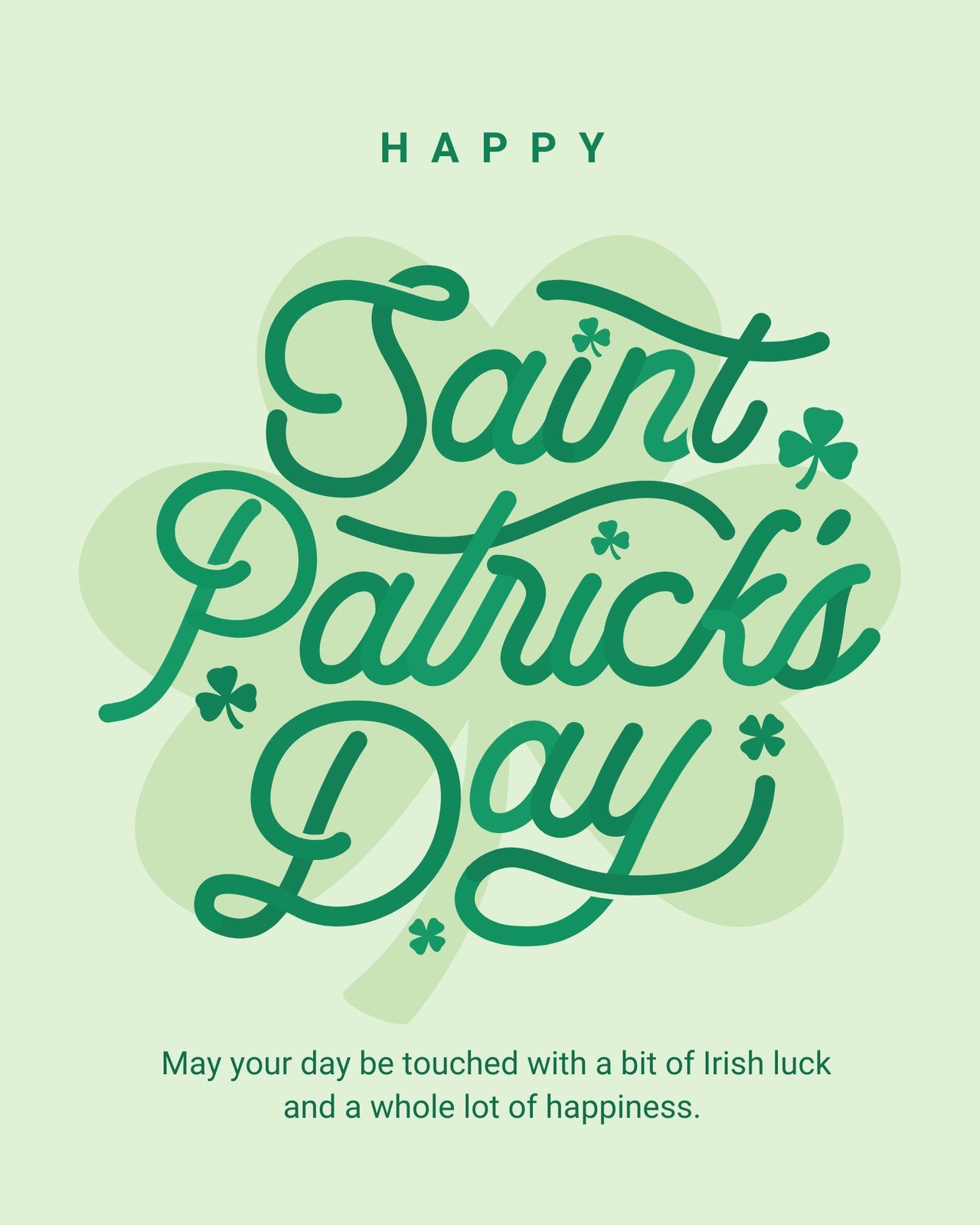 White and Green Happy Saint Patrick’s Day Instagram Post