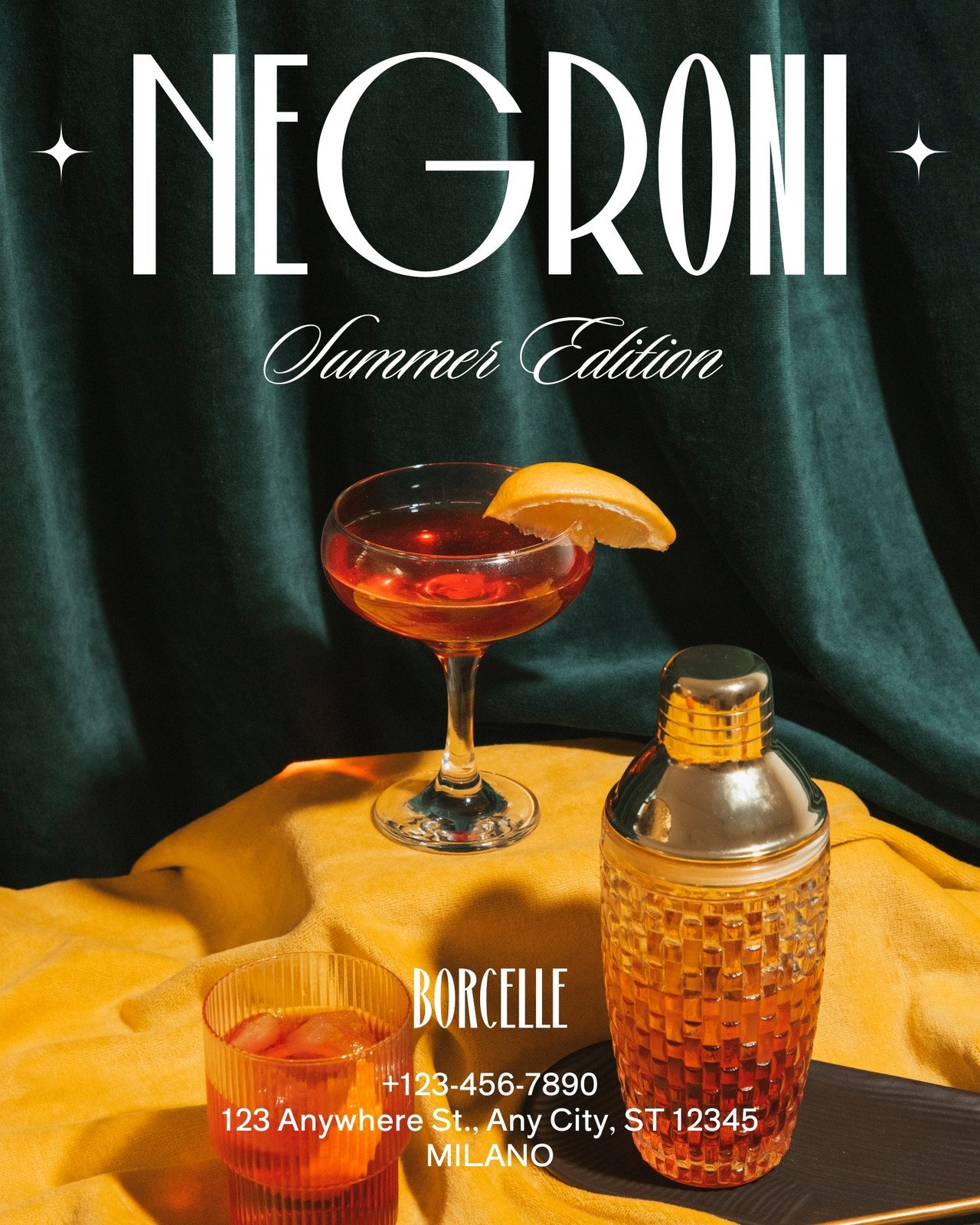 Verde Scuro Elegante Bar Post Instagram