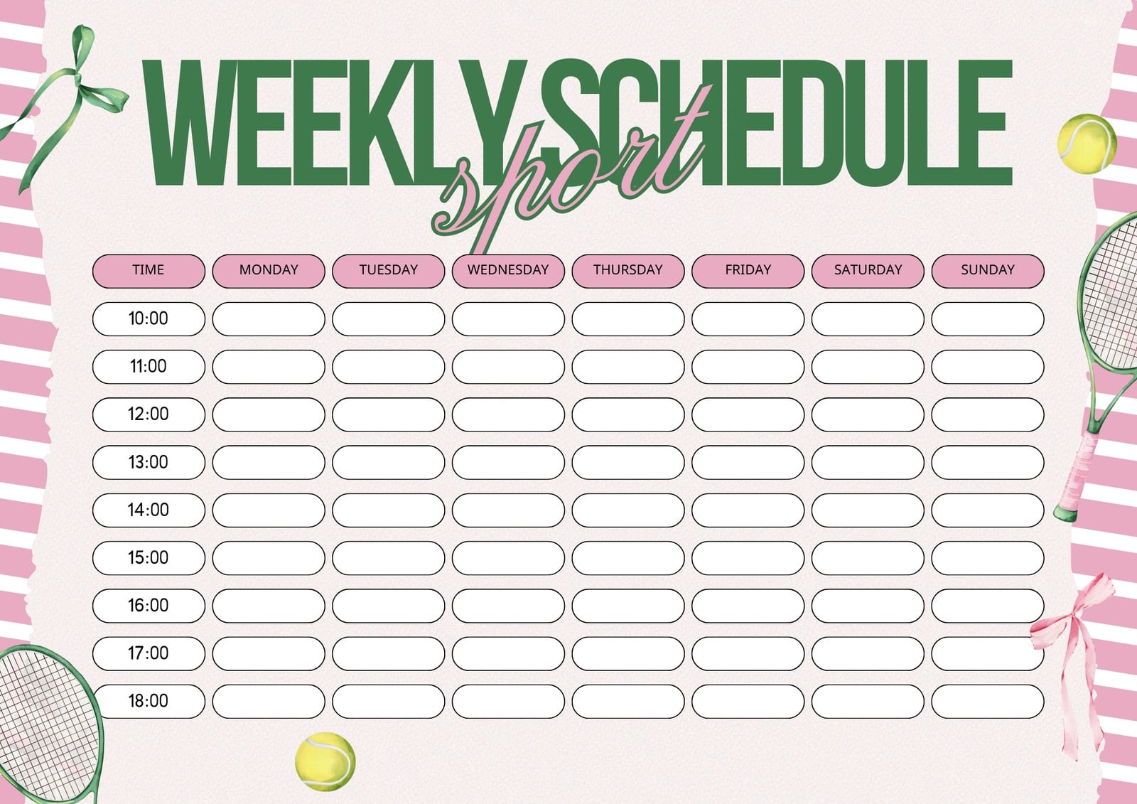 Page 9 - Free and customizable weekly schedule templates | Canva