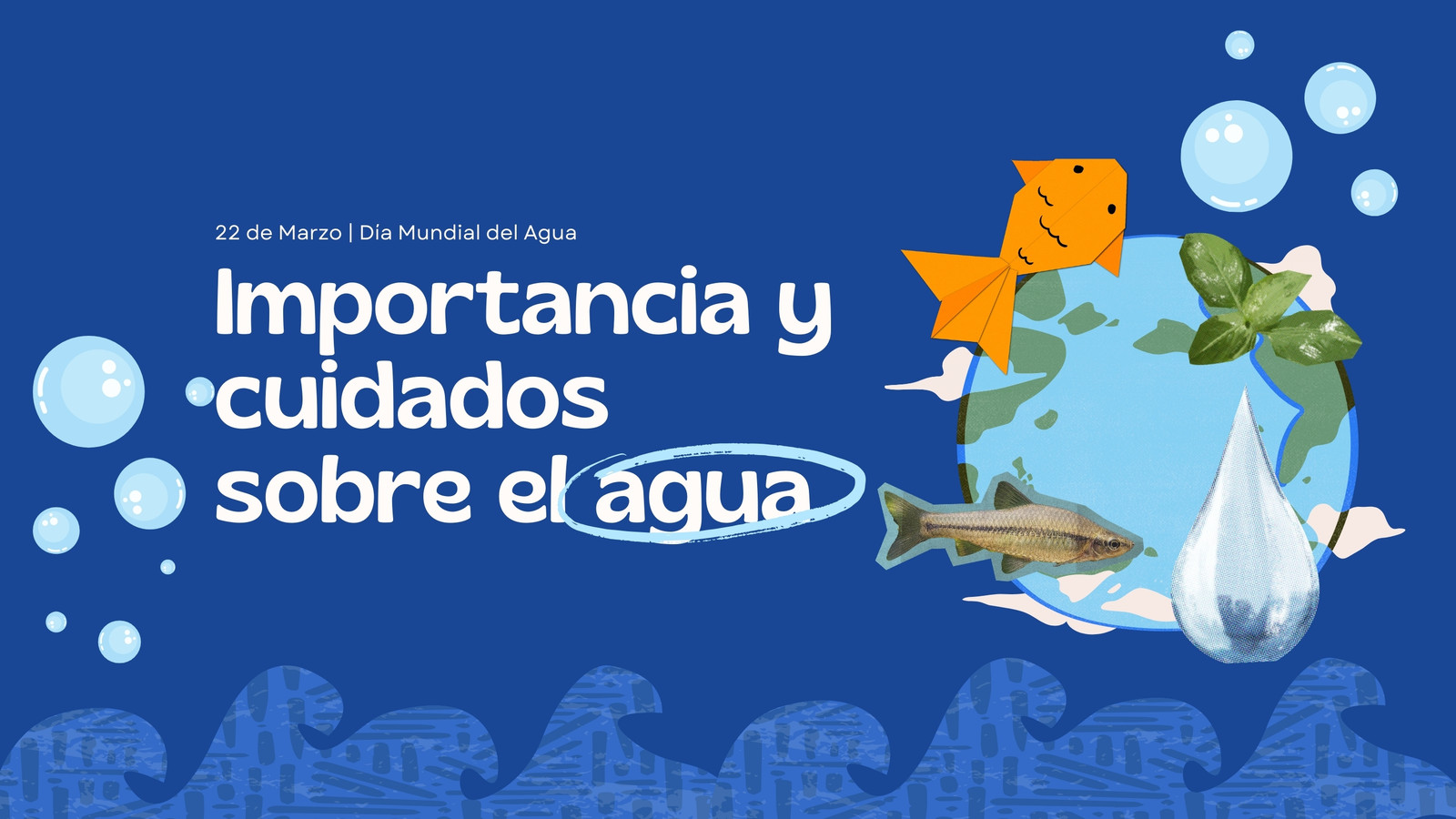 Presentación Cuidado e Importancia del Agua Ilustrado Azul Presentación Cuidado e Importancia del Agua Ilustrado Azul