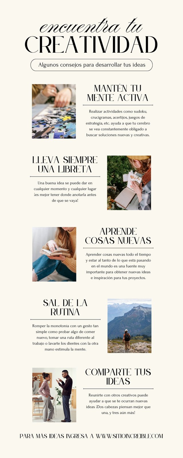 Infografía creatividad elegante minimalista beige
