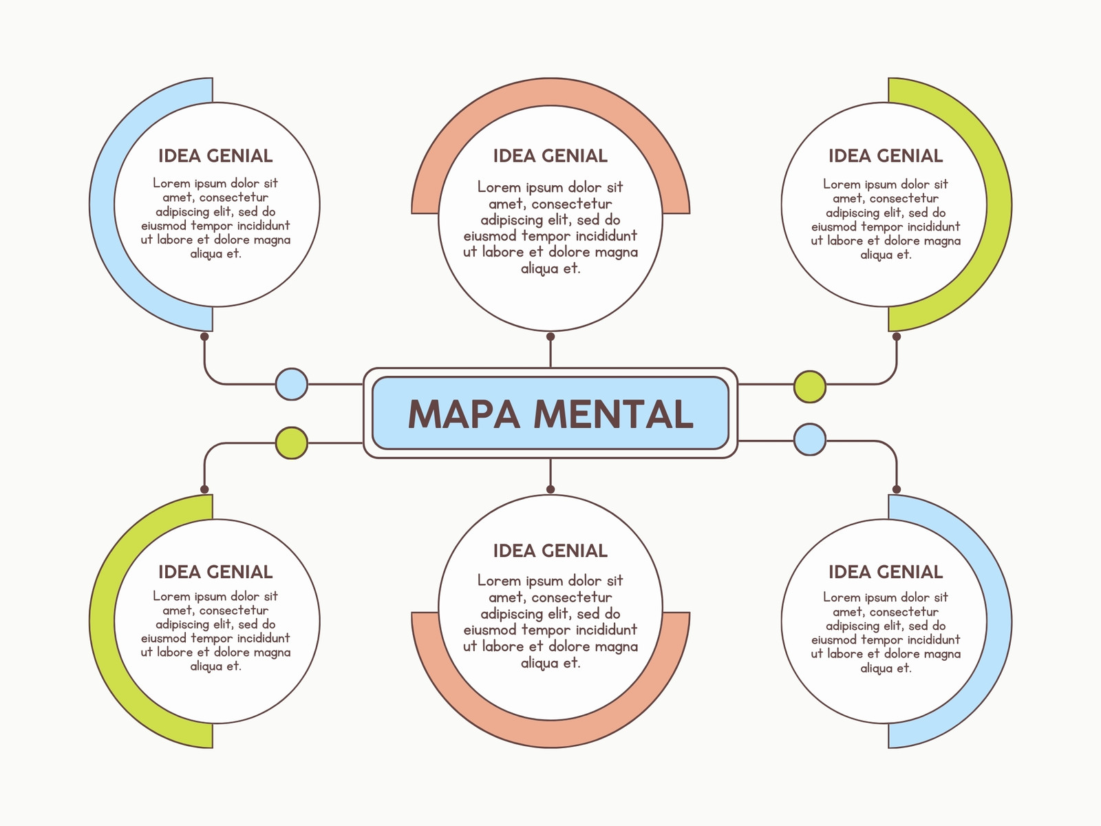Gráfica Mapa Conceptual Moderno Colorido
