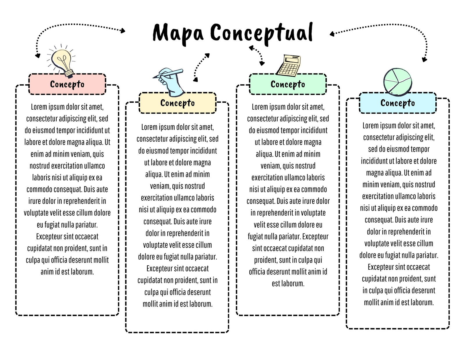 Grafico Mapa Conceptual Ilustrado Azul