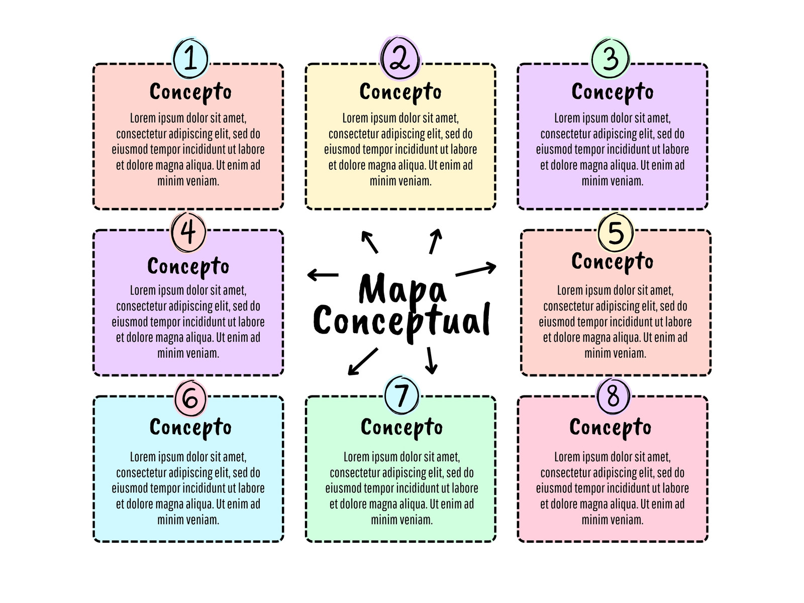 Grafica Mapa Conceptual Sencillo Rosado