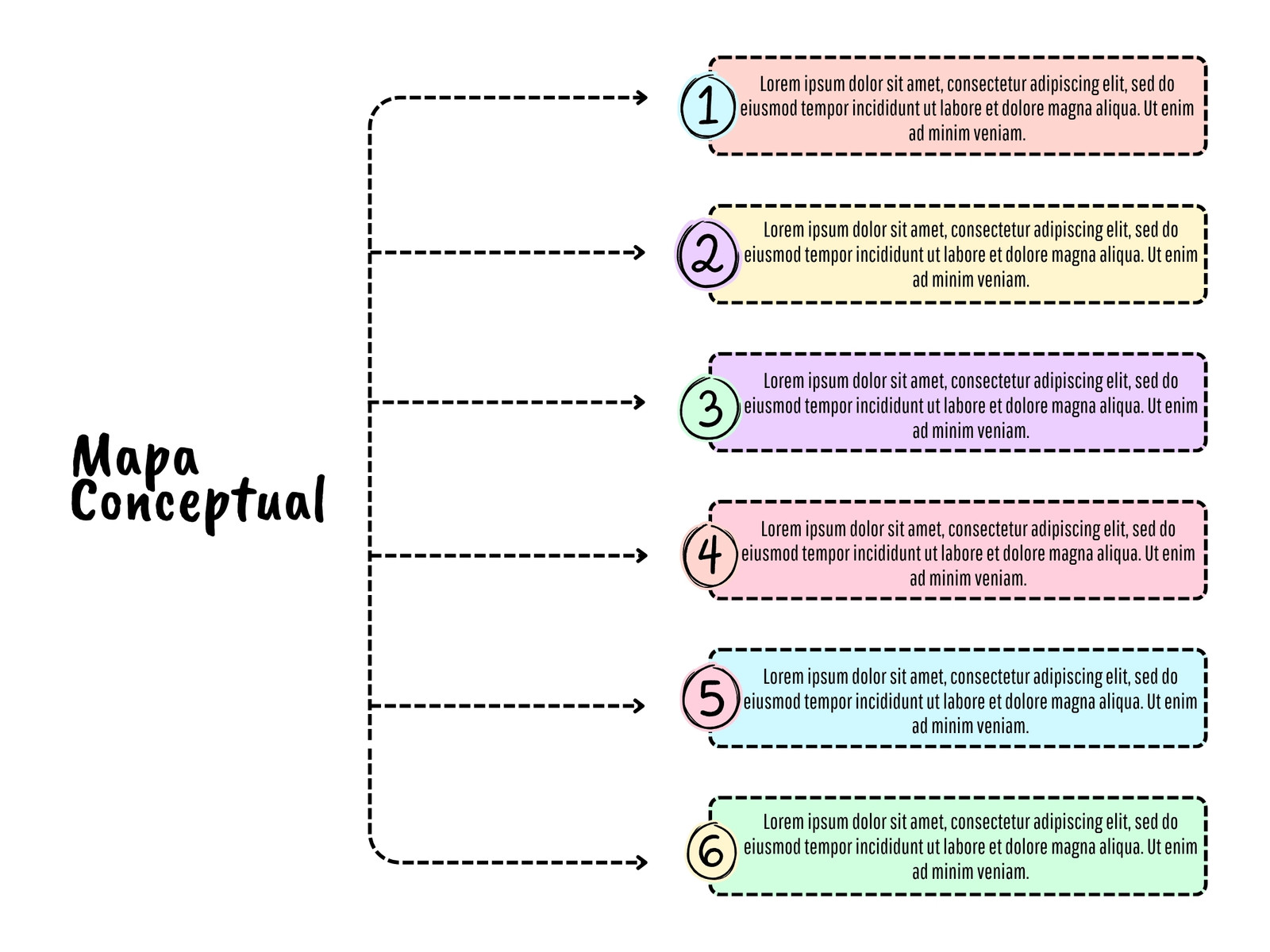 Grafica Mapa Conceptual Sencillo Blanco