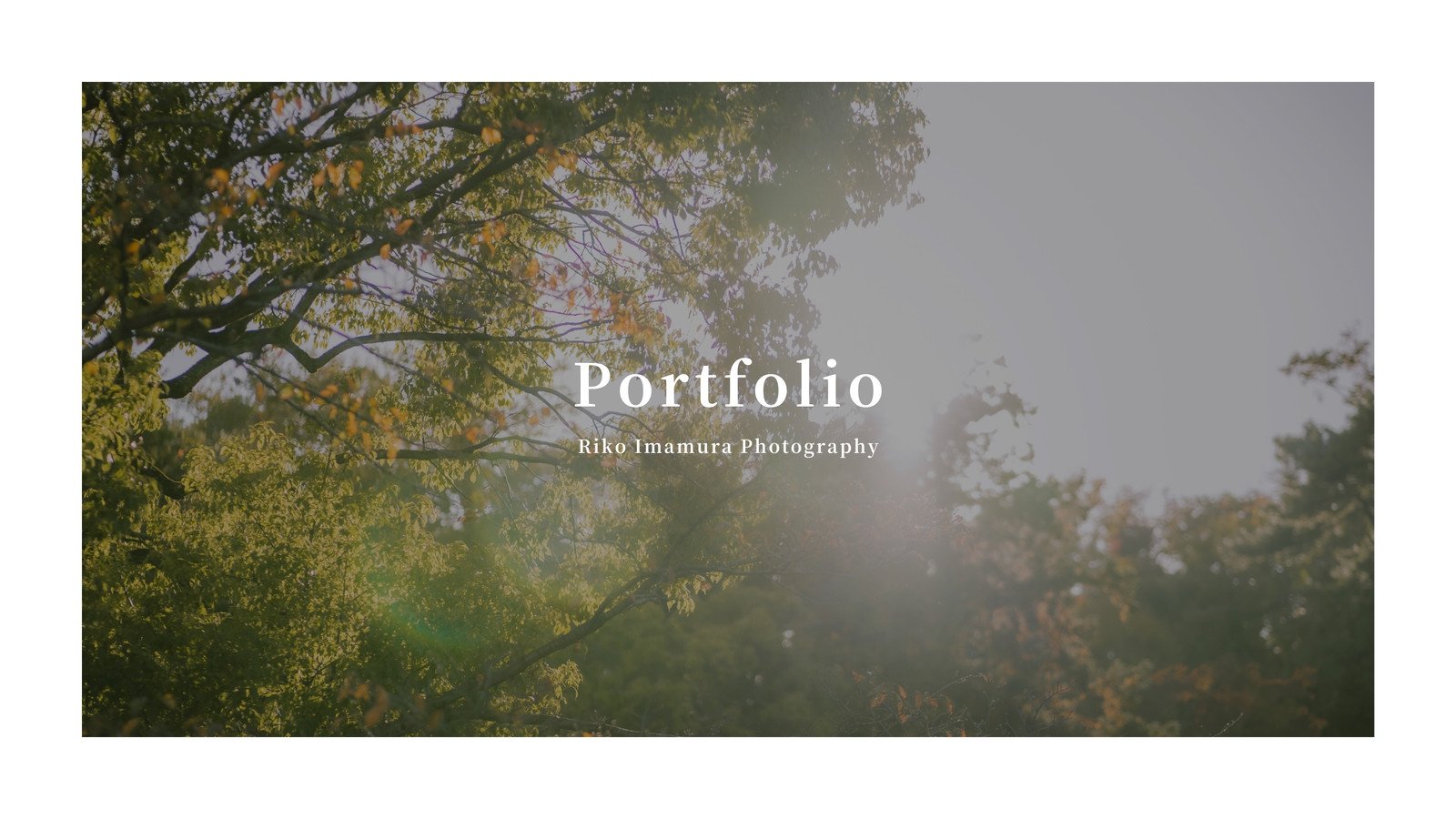 白 黒 シンプル ナチュラル ポートフォリオ プレゼンテーション