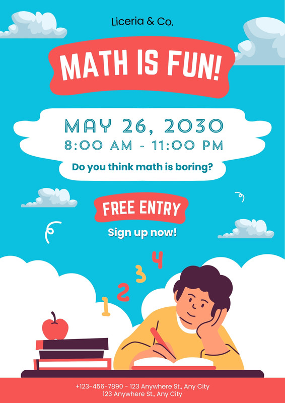 Page 10 - Free printable, customizable math poster templates | Canva
