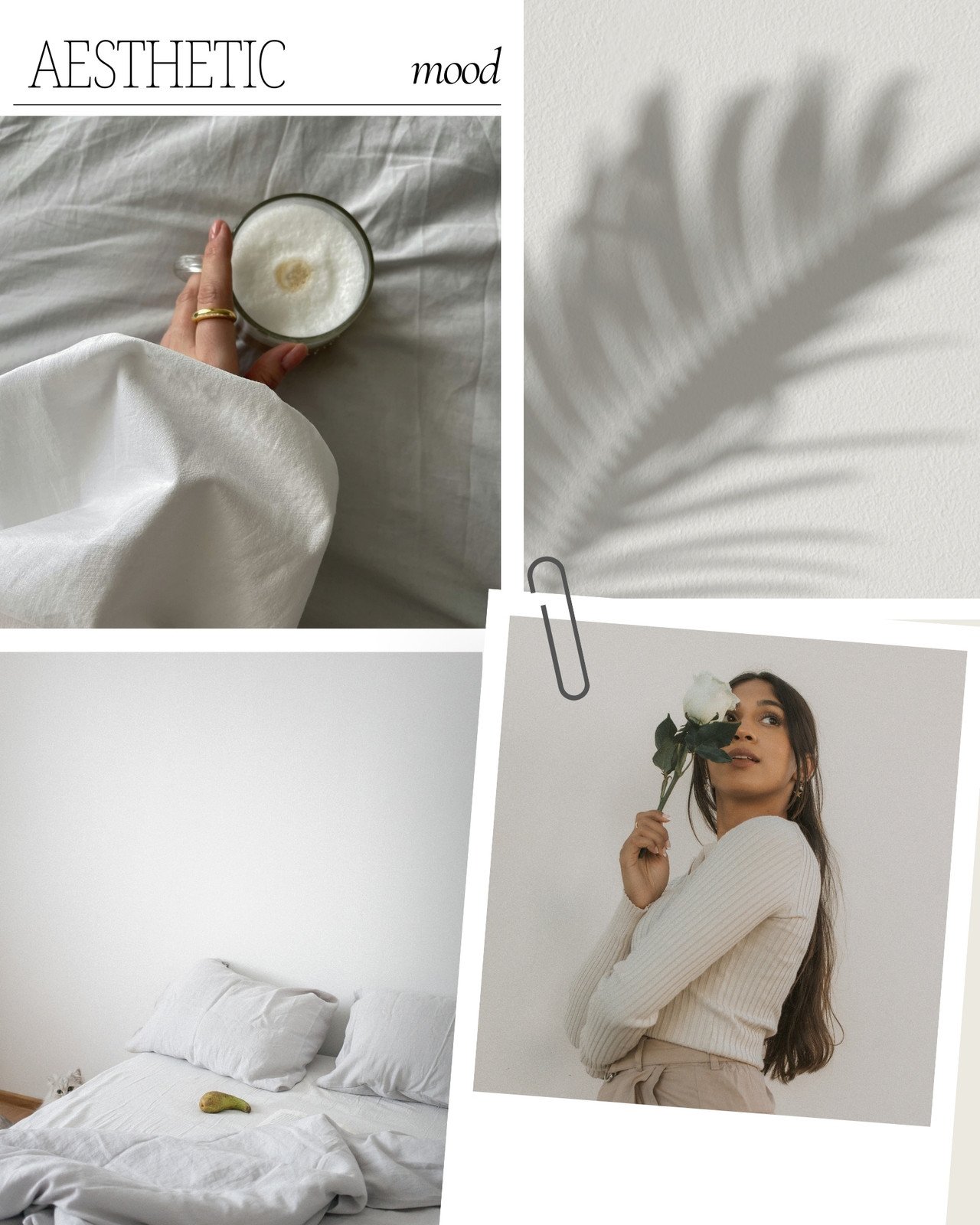Beige Aesthetic Moodboard Photo Collage Instagram Post