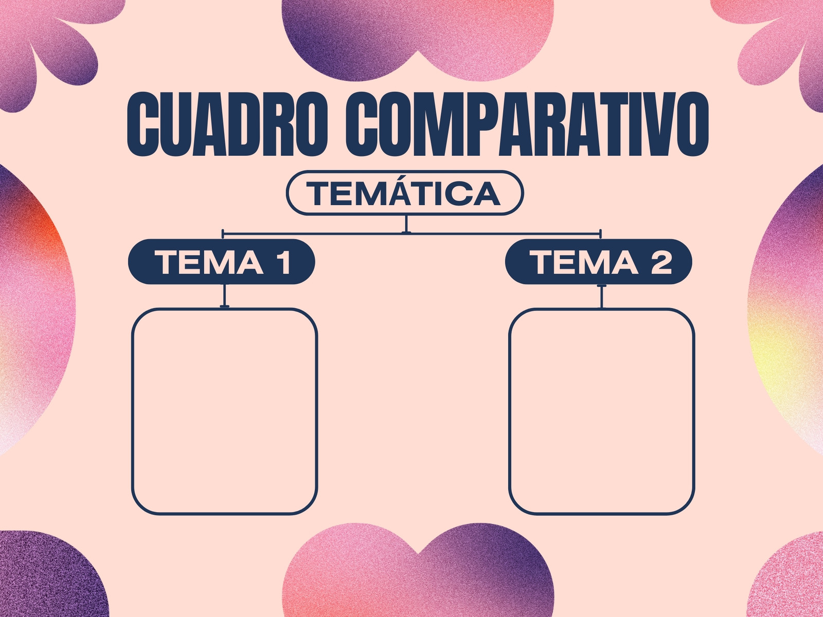 Gráfico Cuadro Comparativo Moderno azul y Beige