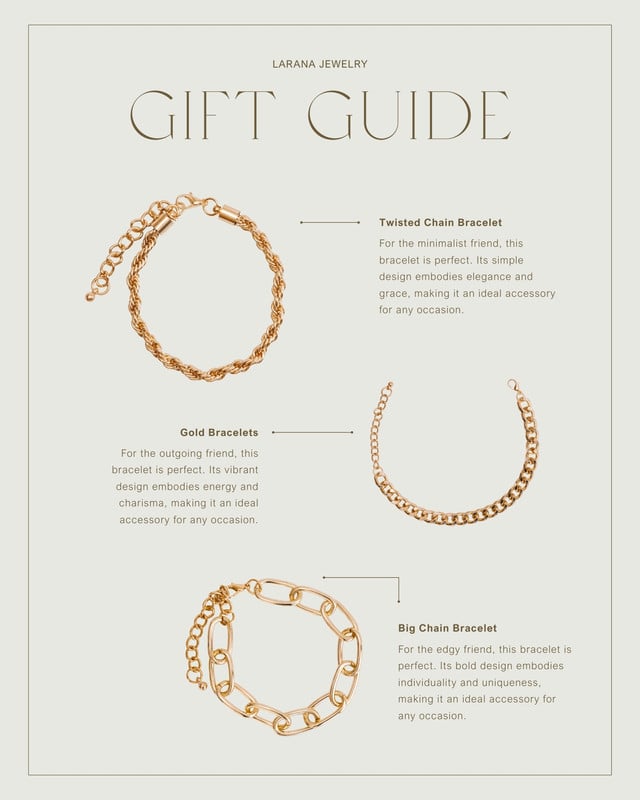 Free and customizable gift guide templates