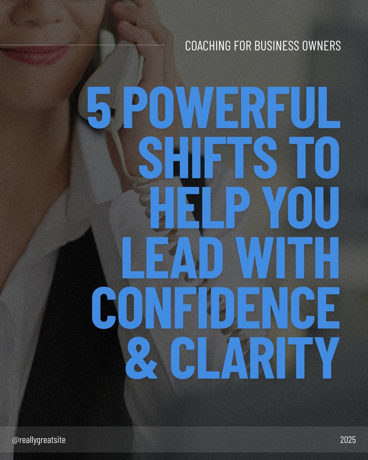 Blue and Black 5 Powerful Shifts to Help You Lead with Confidence & Clarity Instagram Carousel Post
