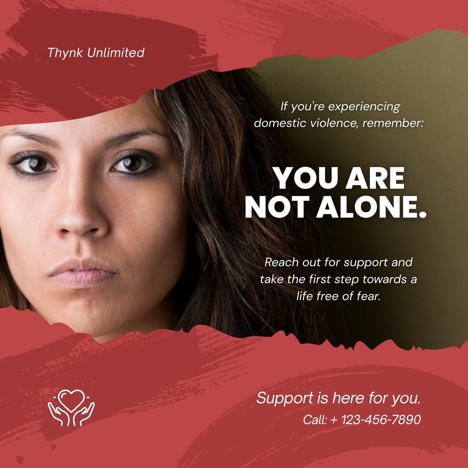 Red Brush Domestic Violence Support Instagram Post