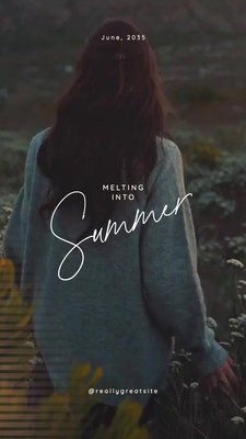 Free Dark Elegant Modern Summer June Recap Dump Photo TikTok Video Canva template