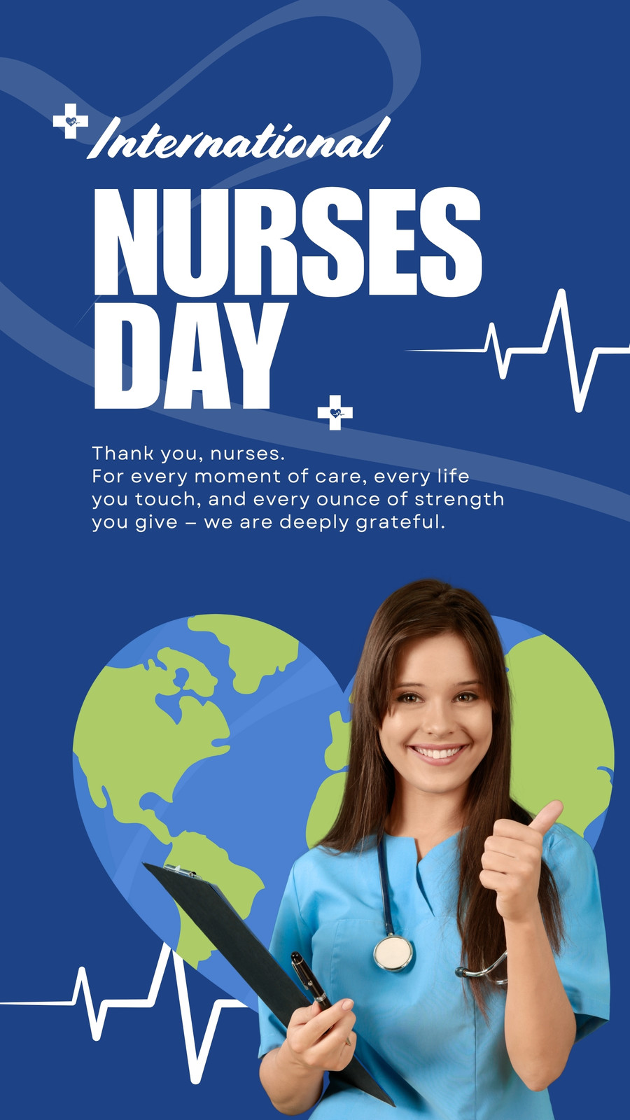 Blue Modern International Nurses Day Your Story