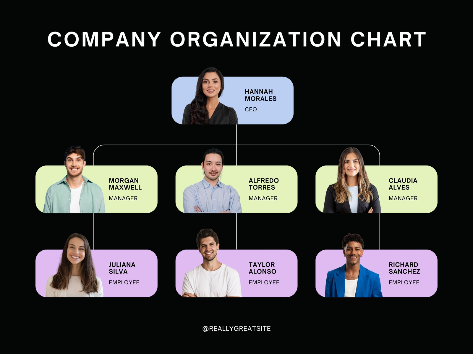 Professional Company Structure Organizational Chart
