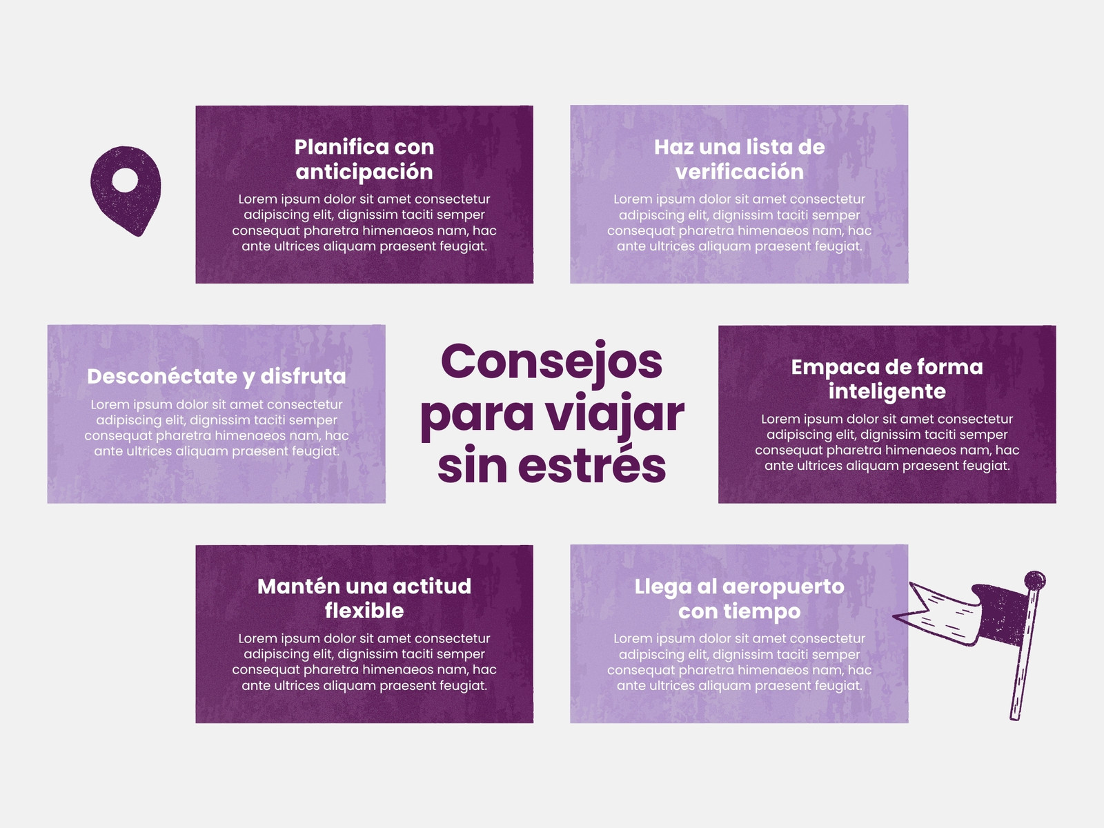 Gráfico Consejos para Viajar Moderno Lila