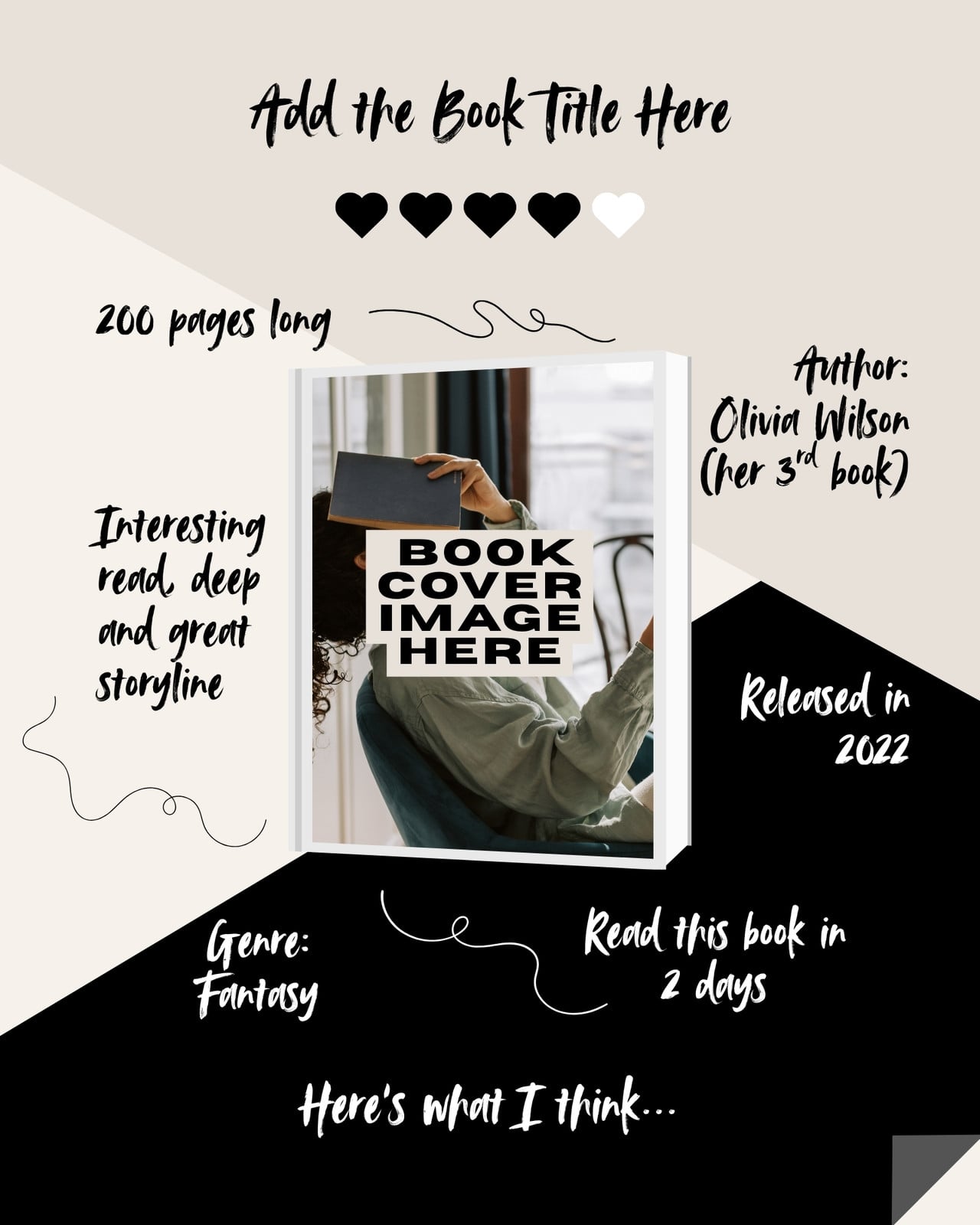 Free and customizable book review templates