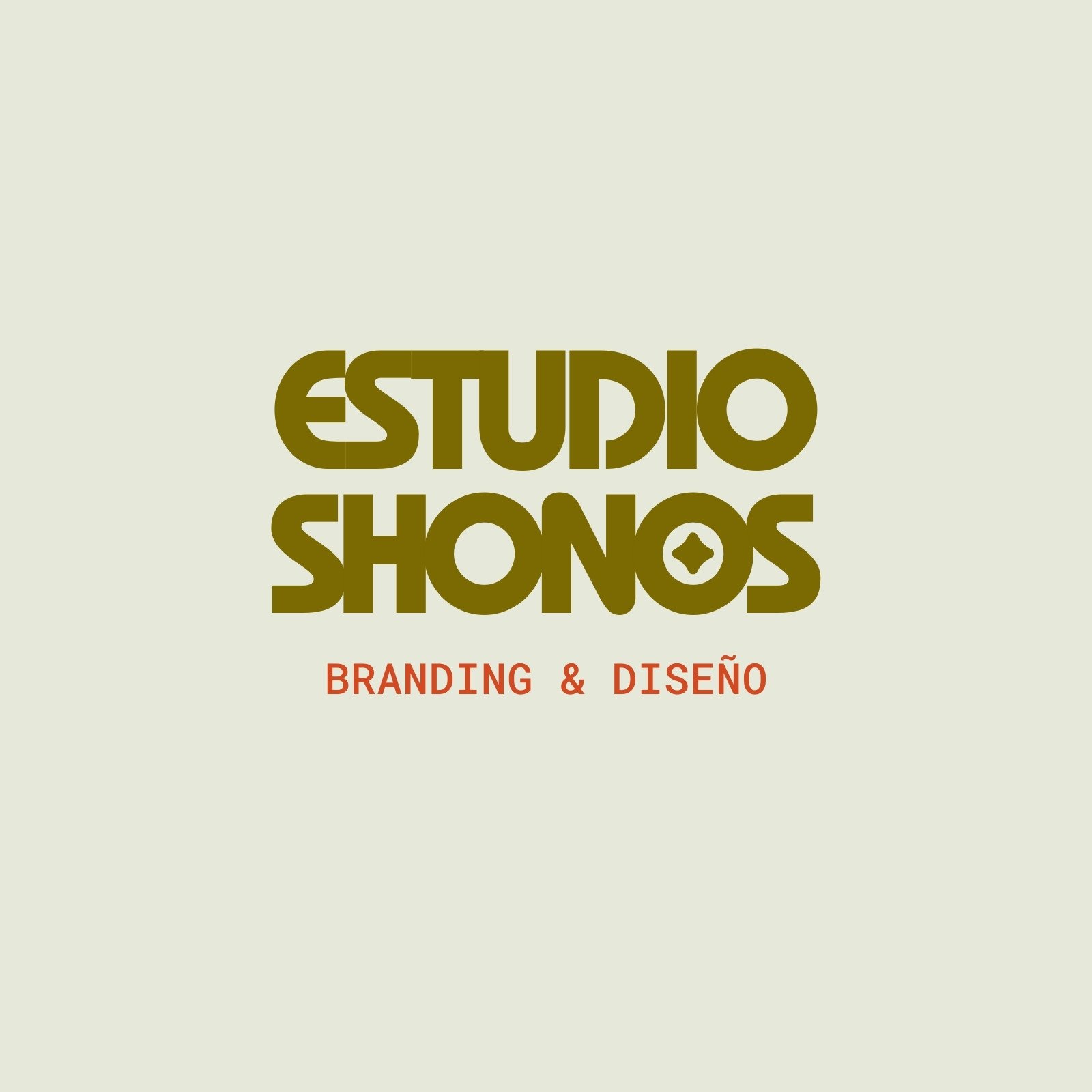 Logo Estudio de Diseño y Branding Moderno Rojo y Beige 