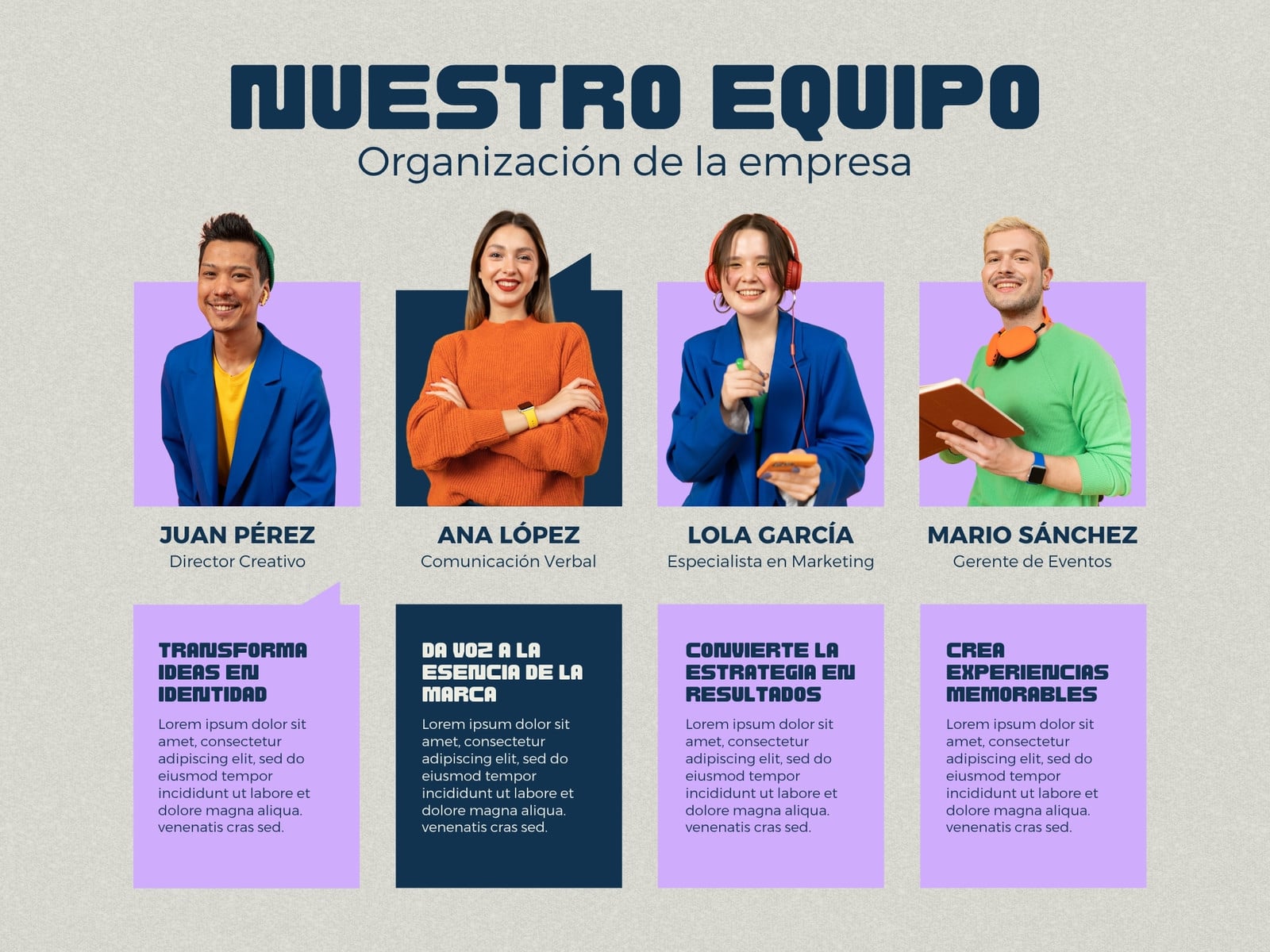 Gráfico Empresa Equipo de Trabajo Formas Geométricas Moderno Multicolor