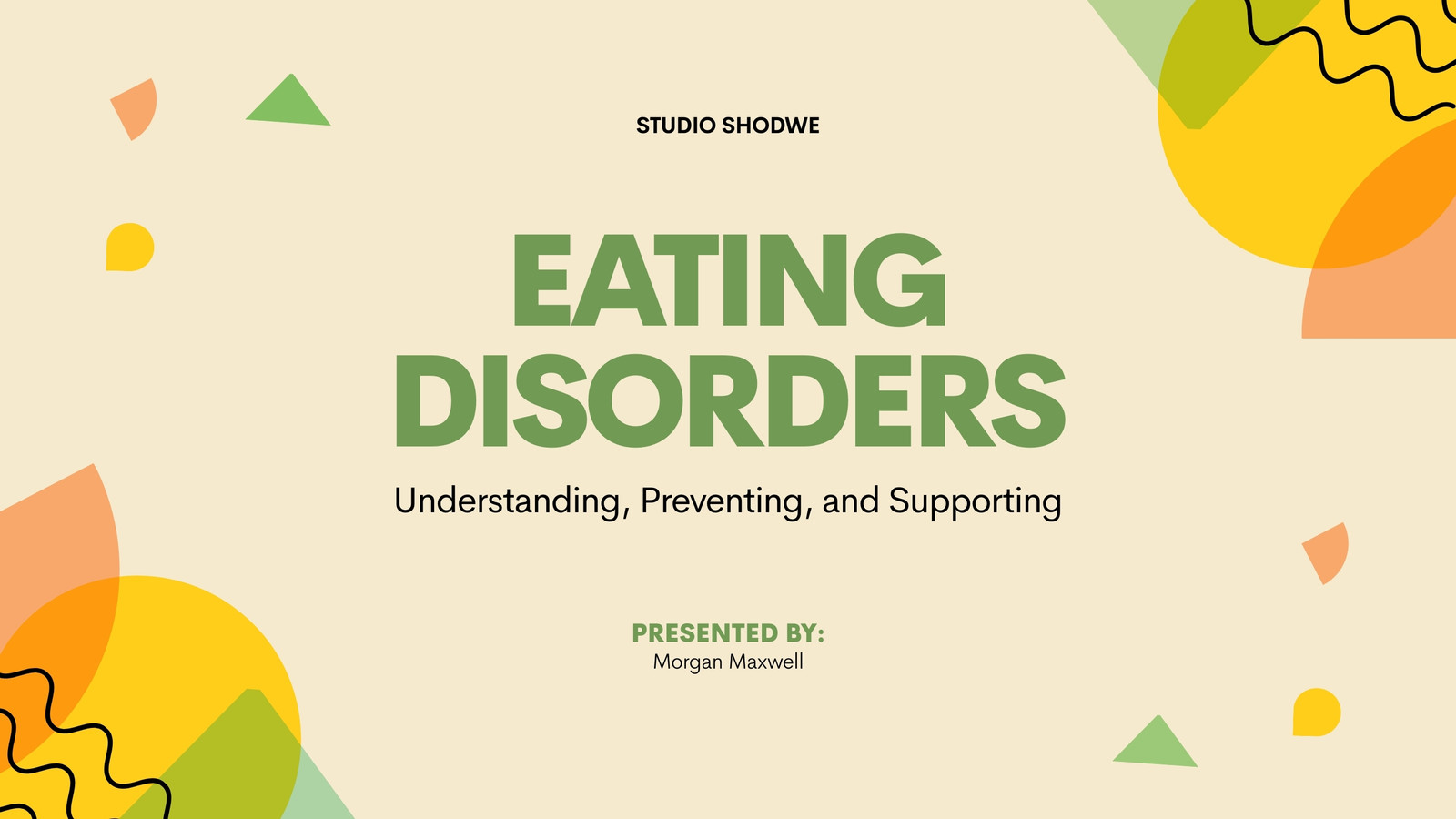 Green and Yellow Creative Eating Disorder Presentation