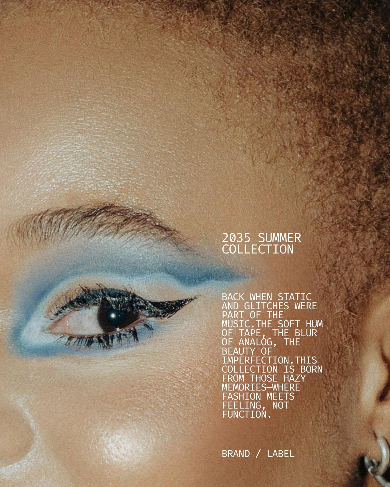 青　ブラウン　シンプル　タイポグラフィ　新作コレクション　プロモーション　Instagram投稿