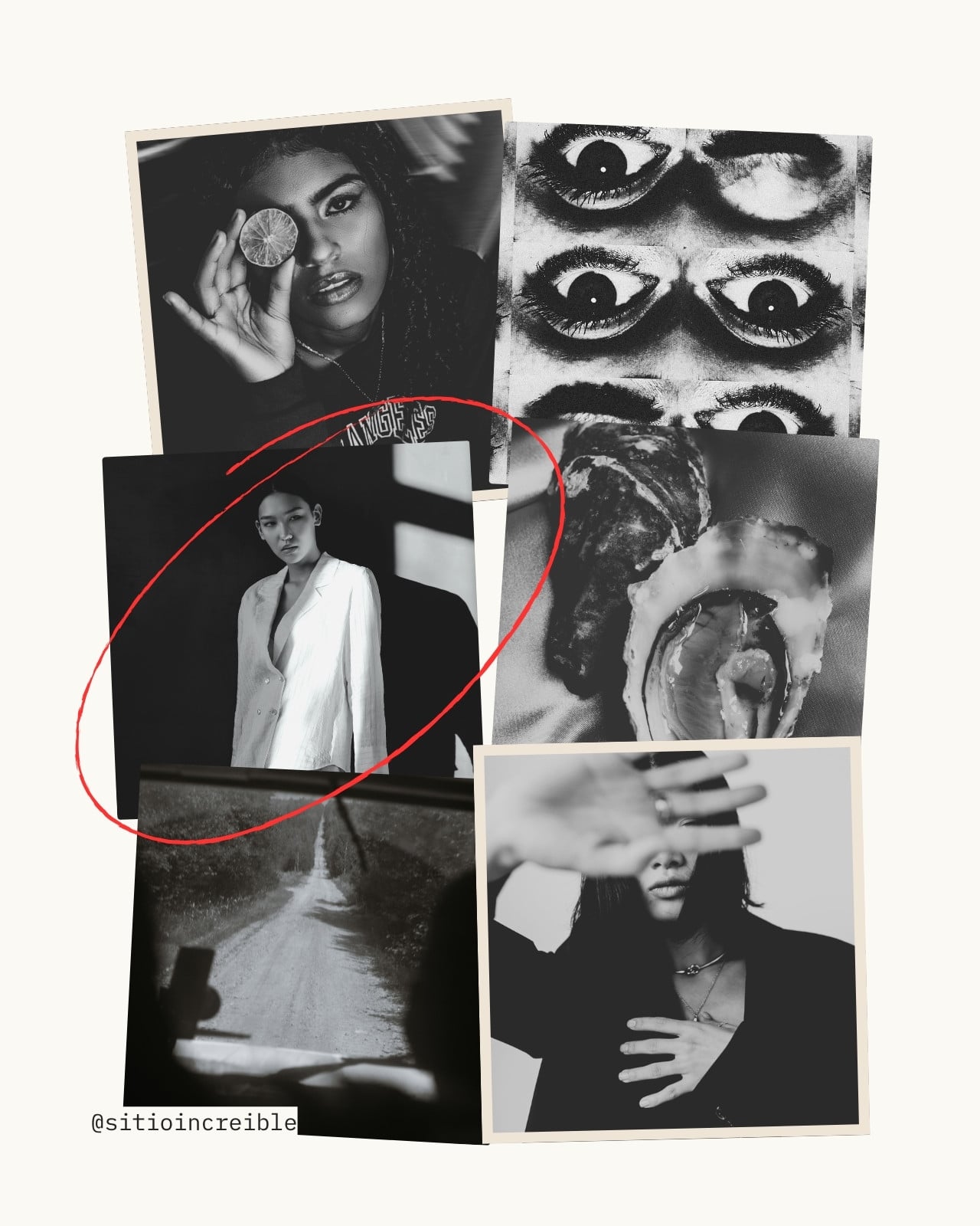 Post de Instagram Collage de Fotos Analogicas Minimalista Gris