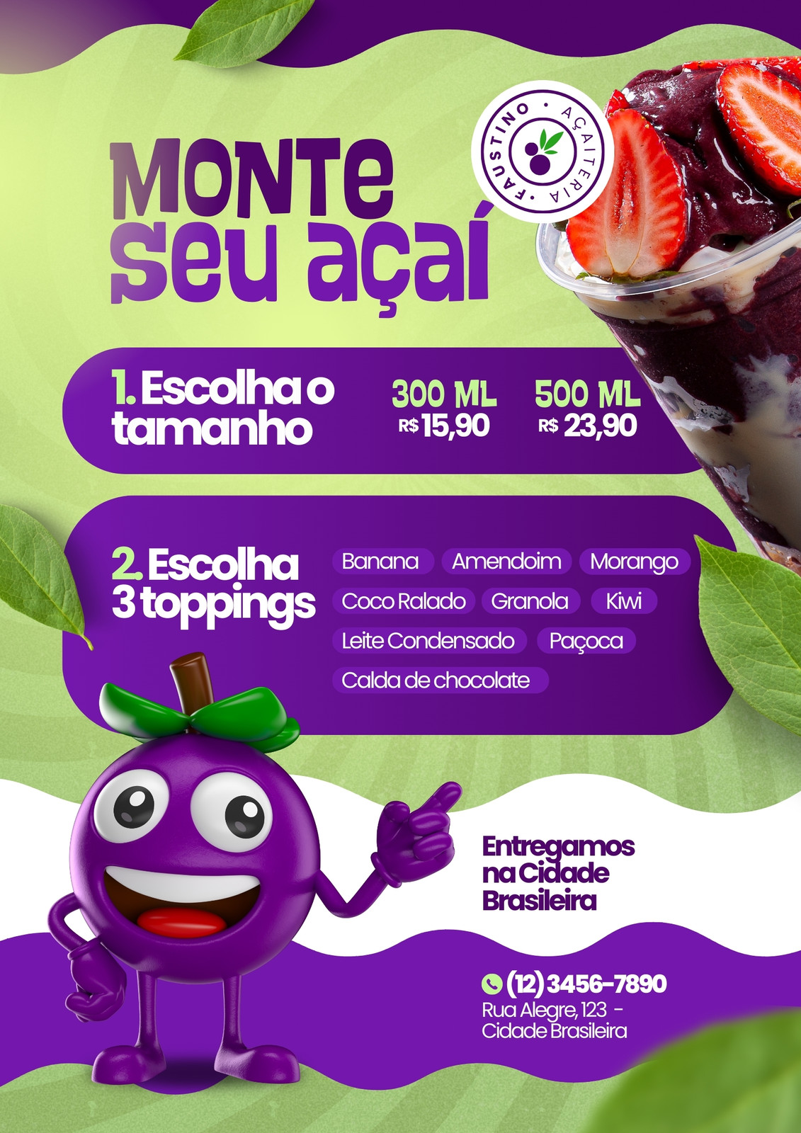 Modelos grátis e personalizáveis de acai - Canva