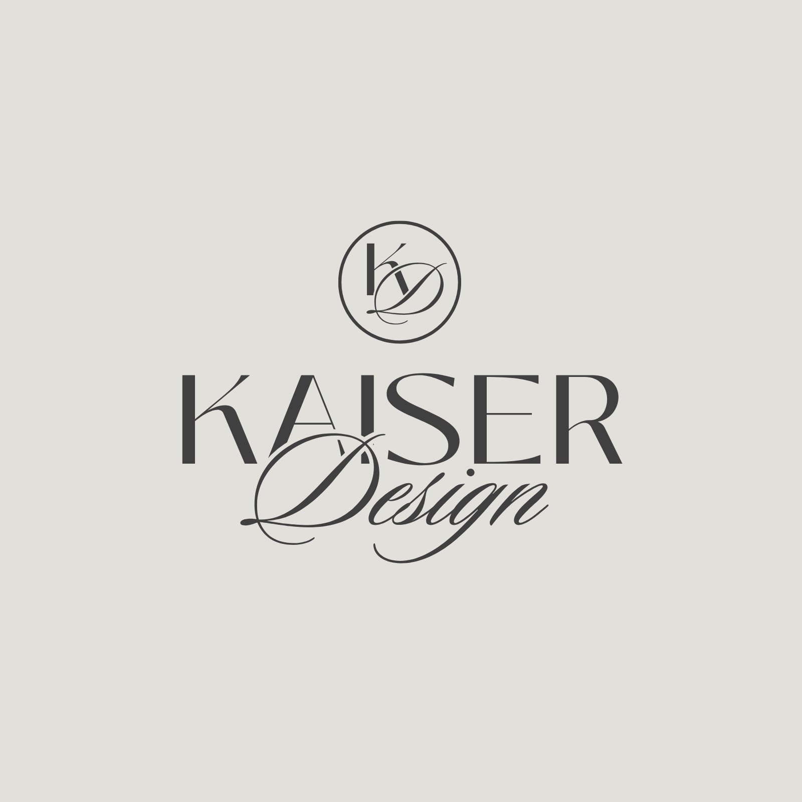 Creme Schwarz Stilvoll Ästhetisch Typografie Business Initialen Design Name Logo