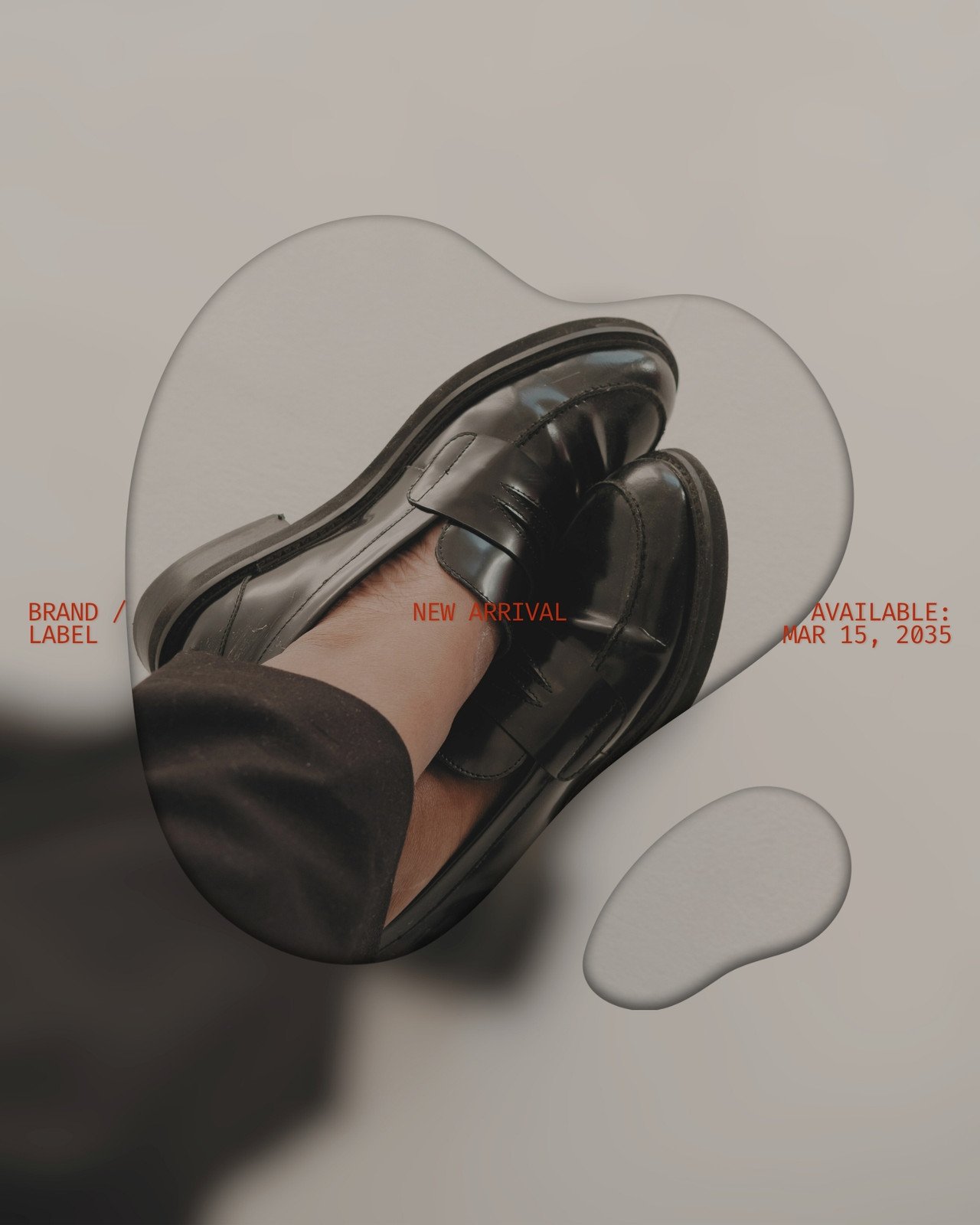 グレージュ　黒　オレンジ　シンプル　ぼかし　新着情報　プロモーション　Instagram投稿