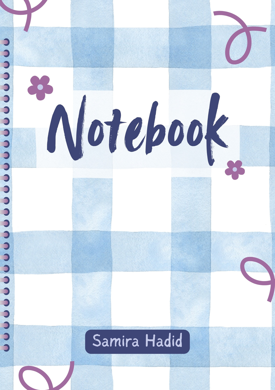 Design and print a Spiral Notebook Cover in one place. Customize a ...