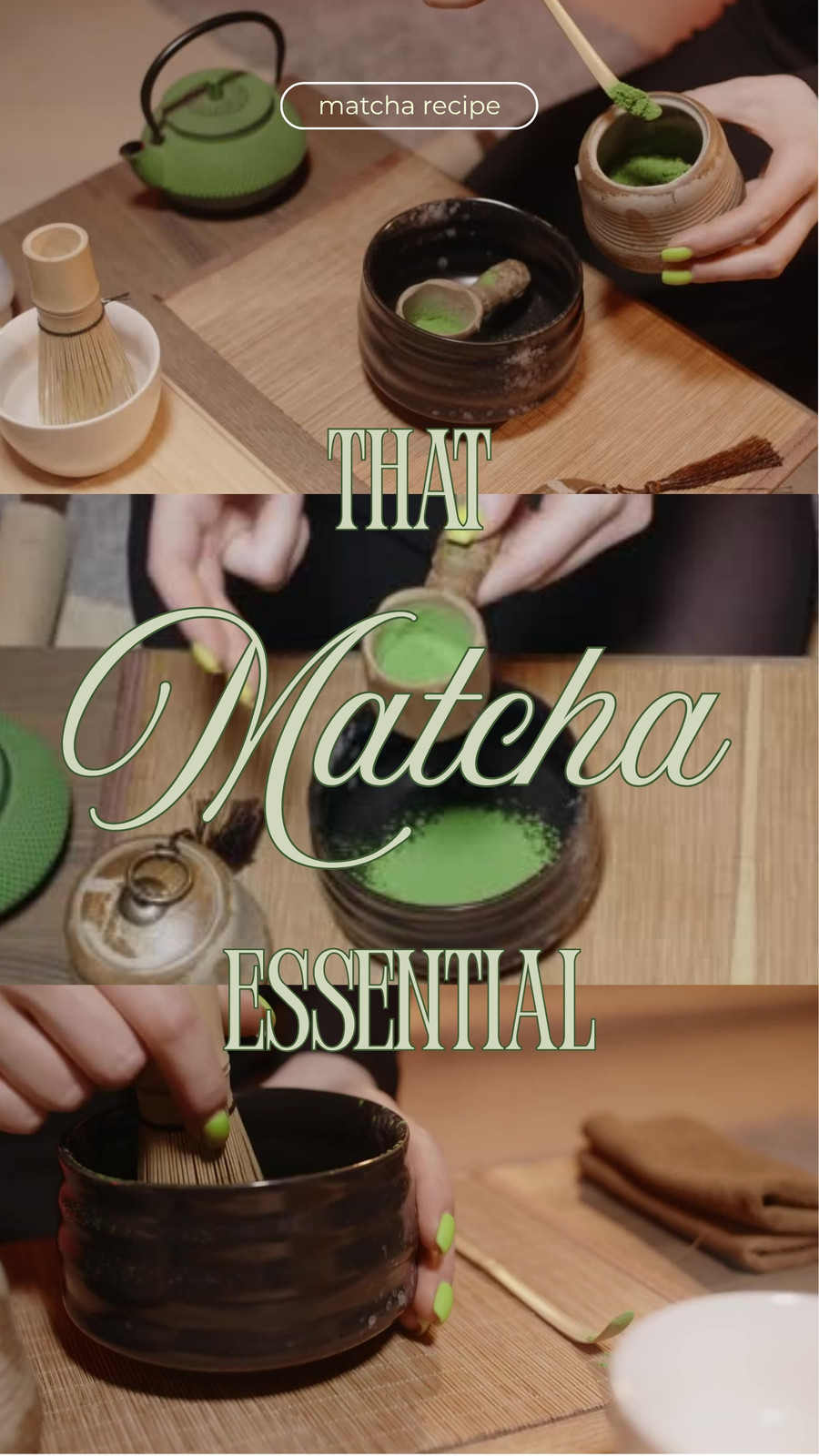 Reel cảnh pha matcha tông nâu xanh Reel cảnh pha matcha tông nâu xanh