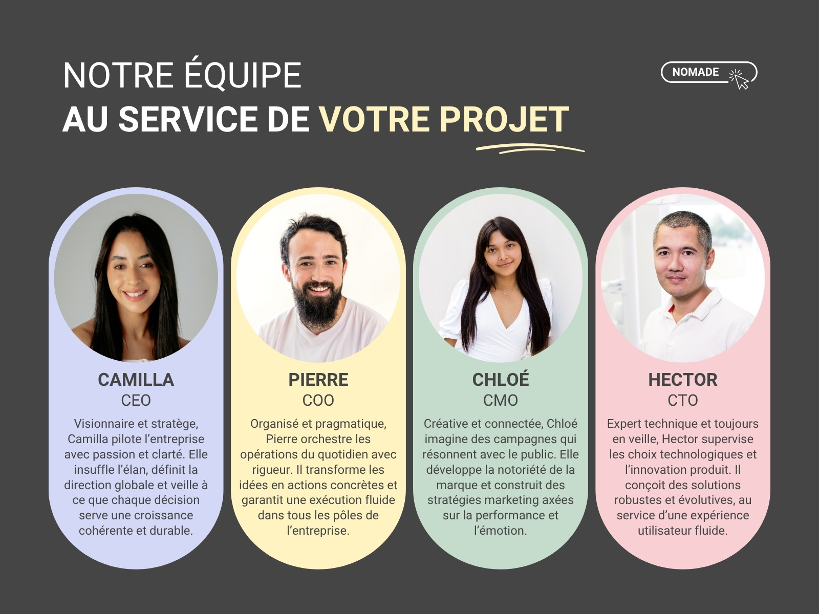 Graphique Présentation Équipe Entreprise Simple Illustré Noir Coloré