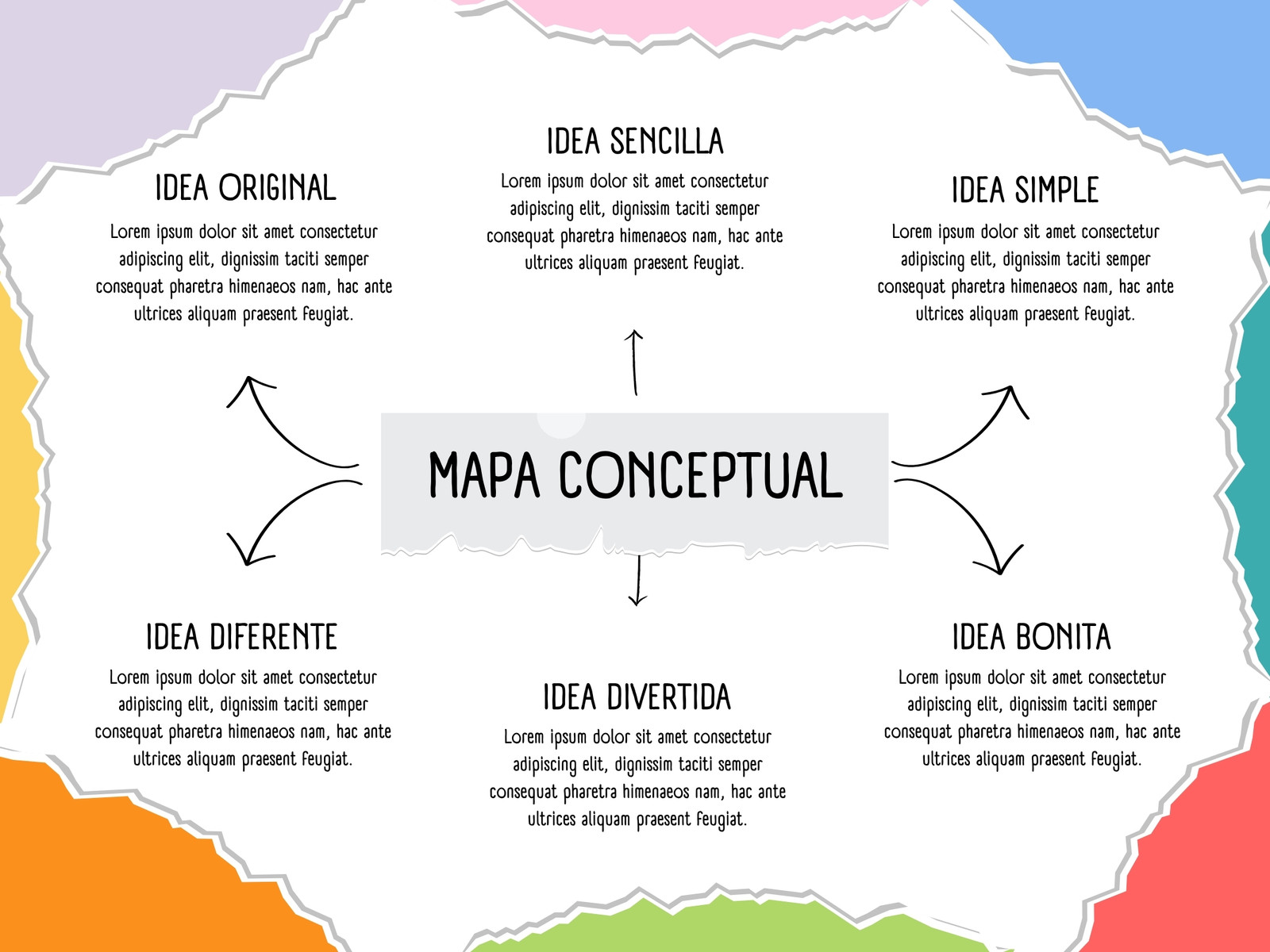 GraficonMapa Conceptual Ideas Scrapbook Creativo Multicolor