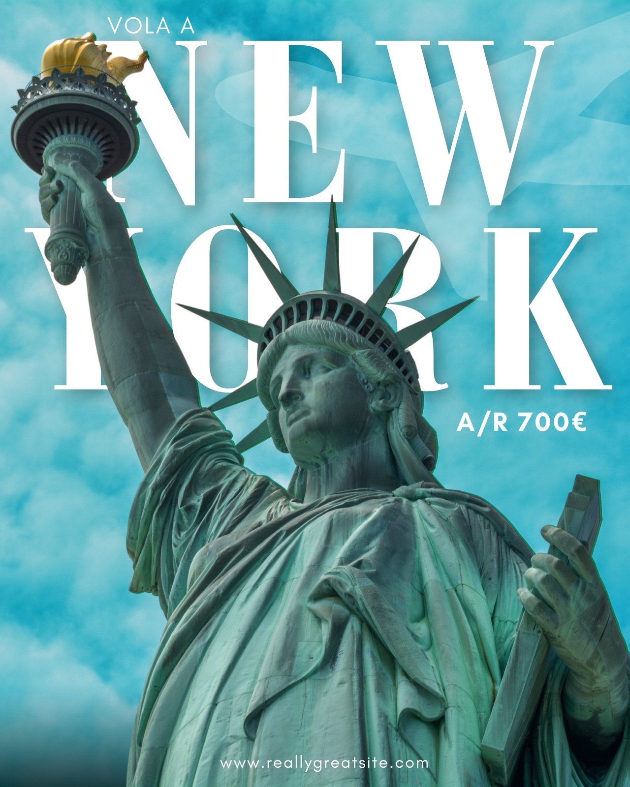 Bianco Moderno Promozioanale Viaggio a New York Post Instagram