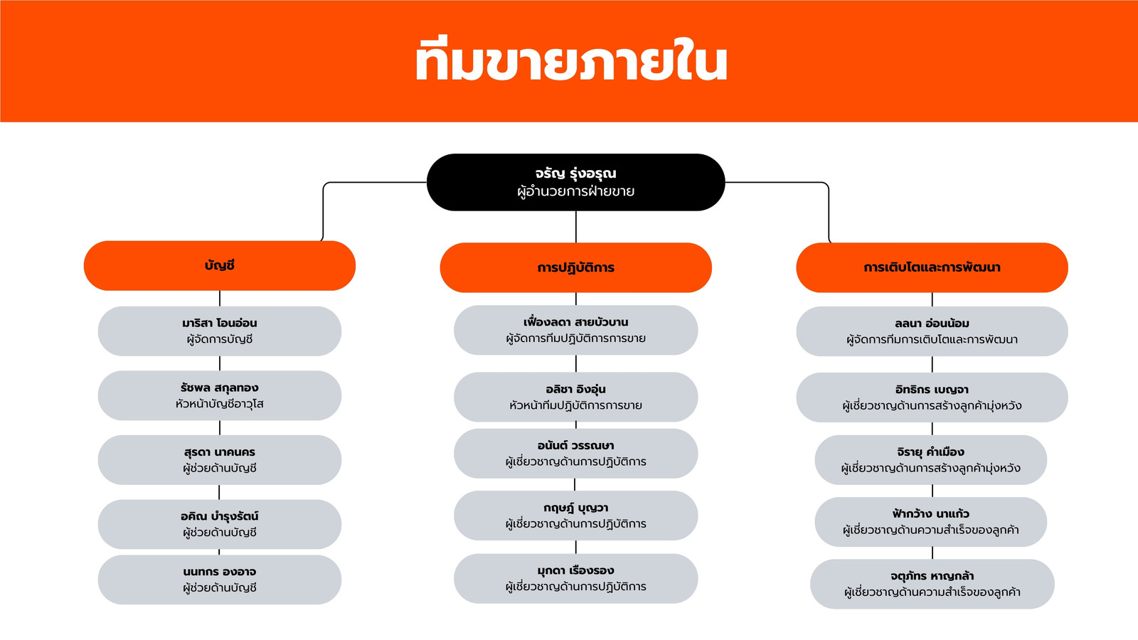 ชาร์ตองค์กรทีมขาย