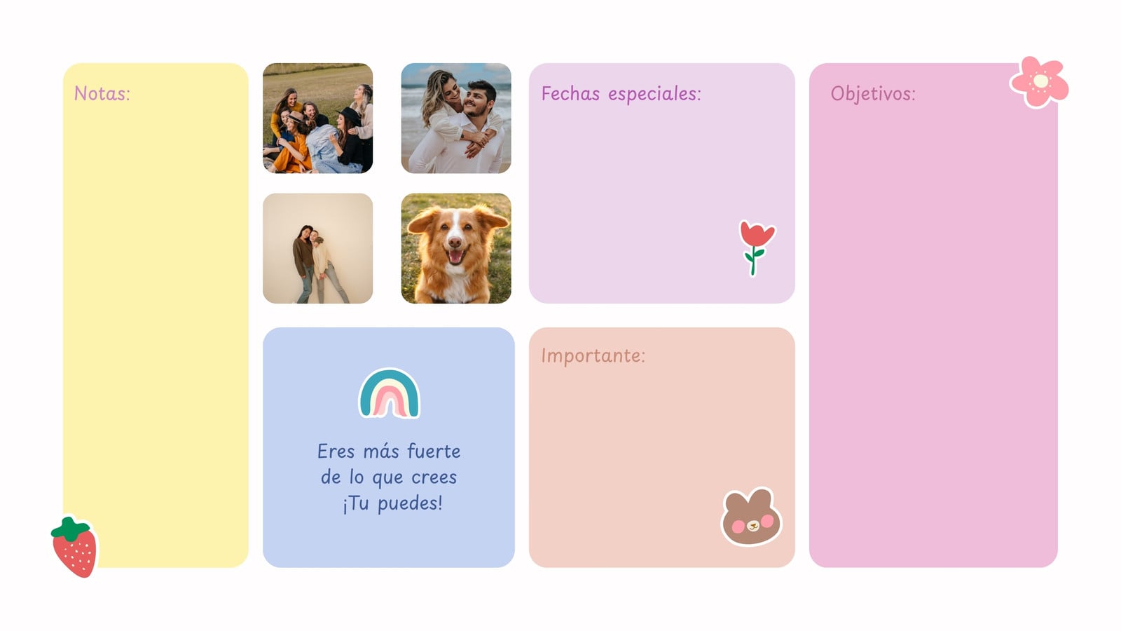 Fondo de pantalla para escritorio laptop wallpaper planeador mensual cute adorable pegatinas colores pastel rosado