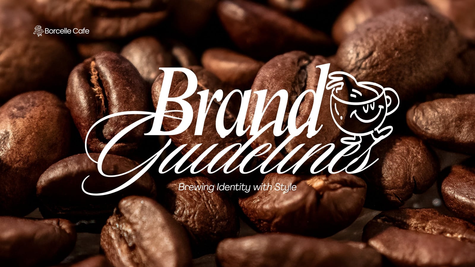 Brown Macro Coffee Brand Guidelines Presentation
