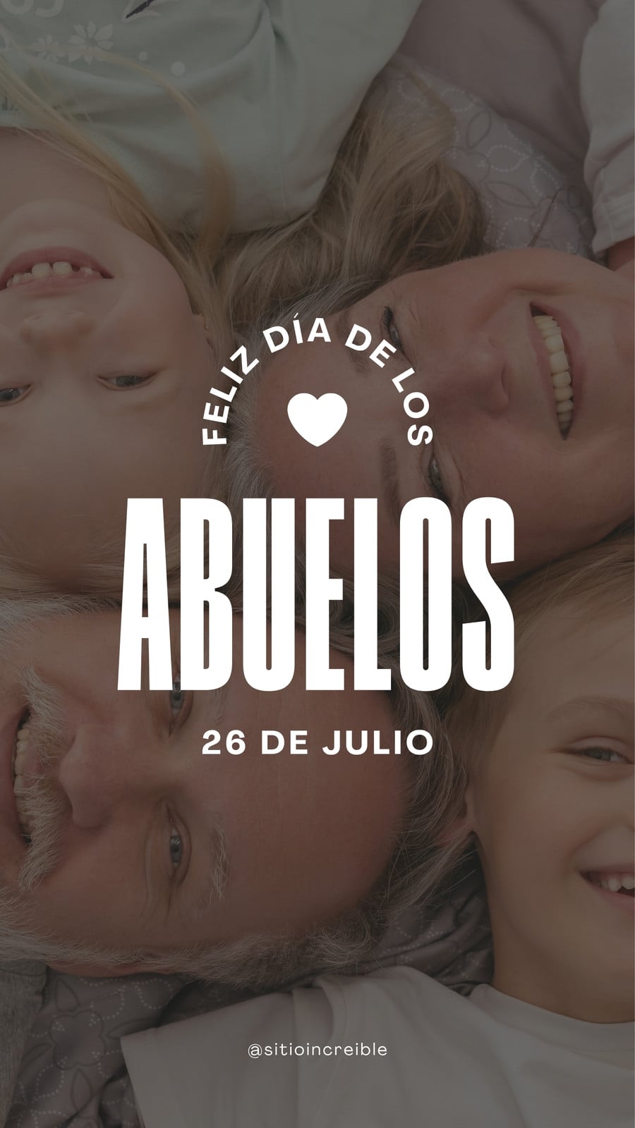 Historia de Instagram Dia de los Abuelos Minimalista Blanco