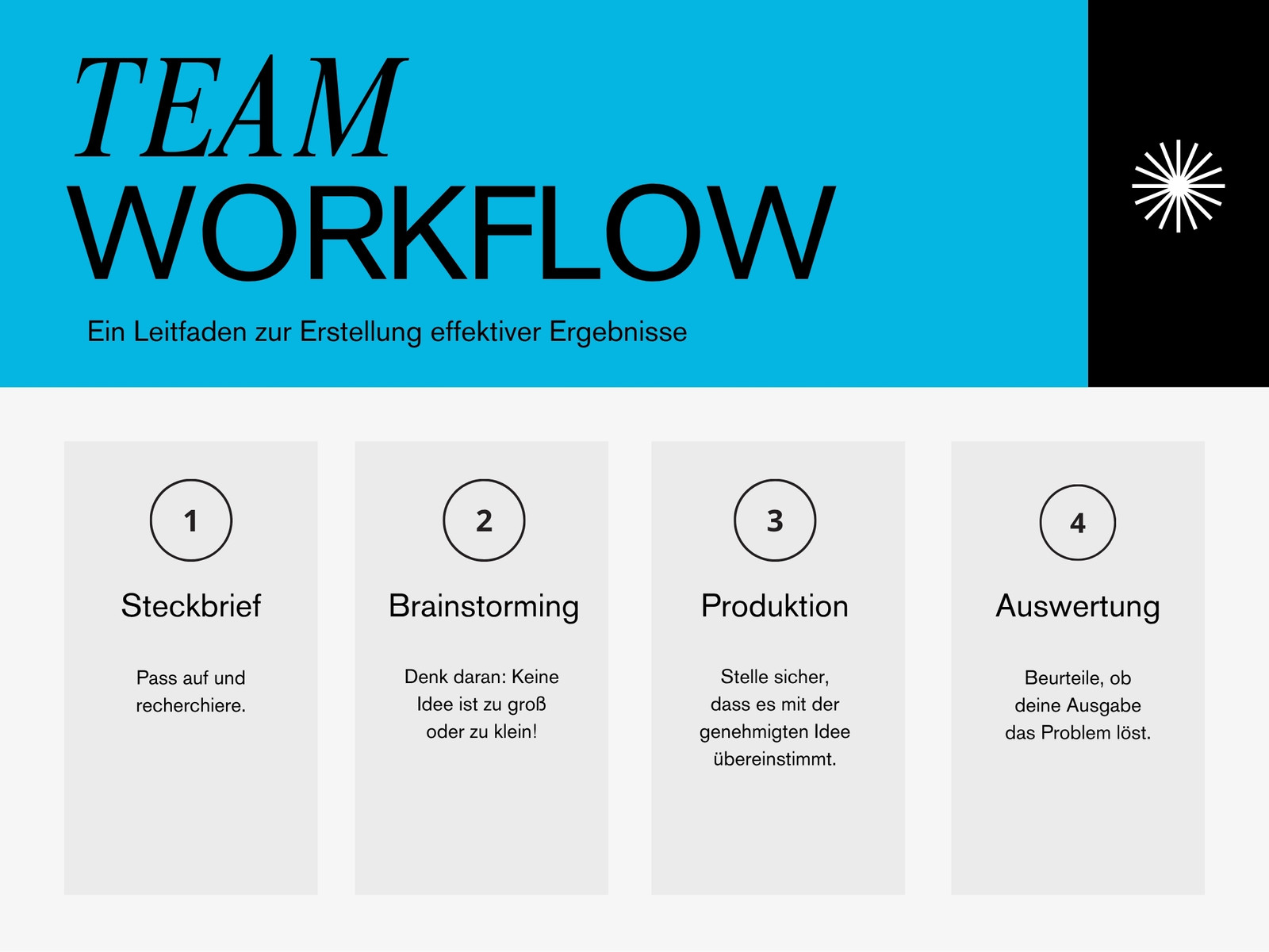 Blau Schwarz Seriös Geordnet Workflow-Diagramm