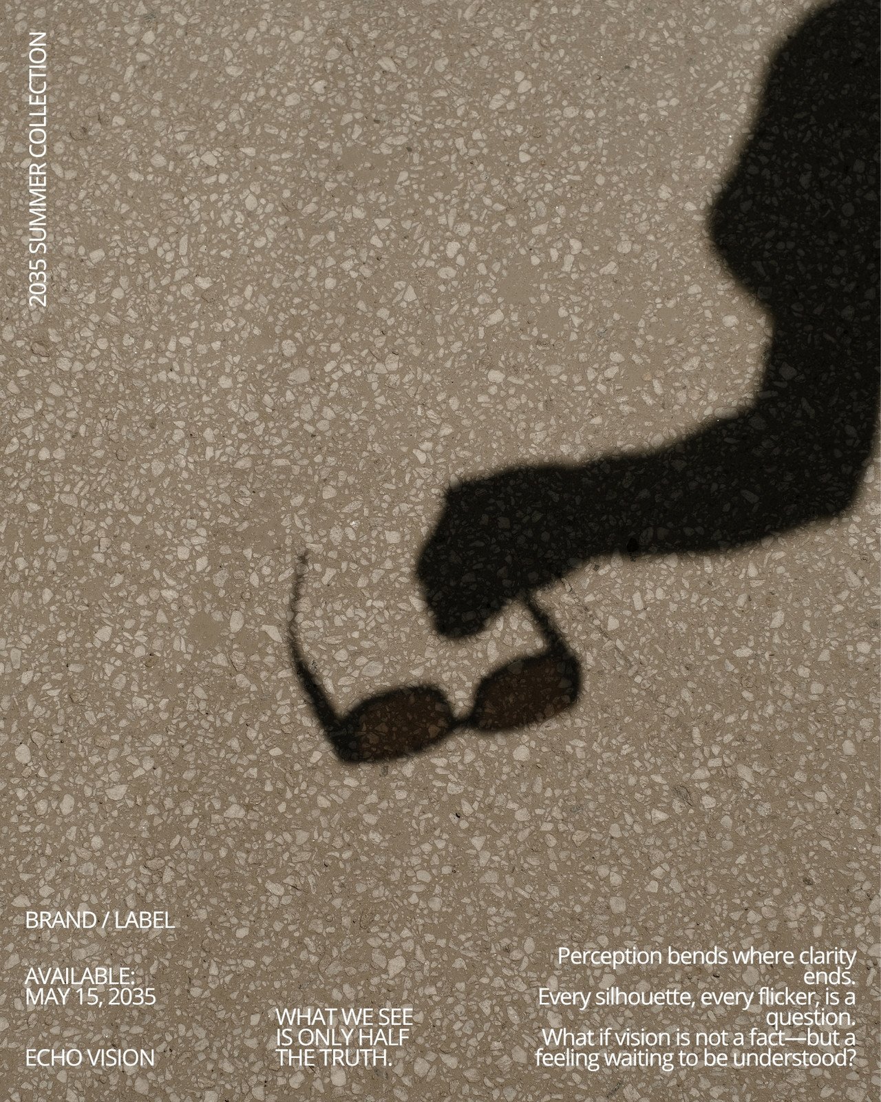 ベージュ　白　黒　シンプル　影　新作コレクション　プロモーション　Instagram投稿