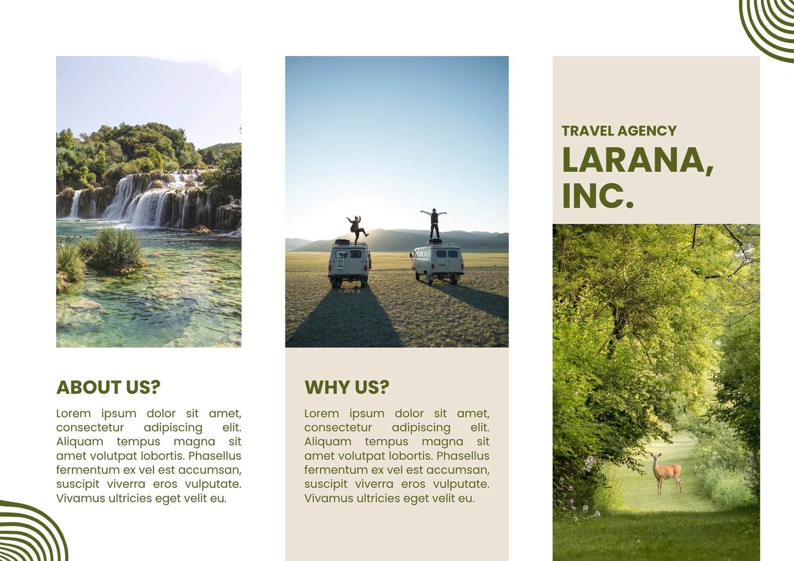 Neutral Modern Travel Agency Trifold Brochure (EU)