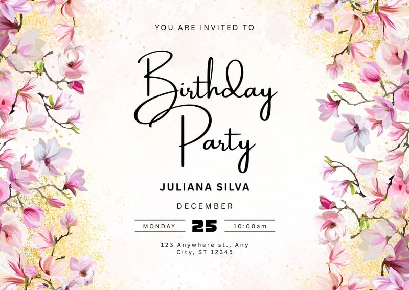 Design In Birthday Free birthday party design collection | Canva