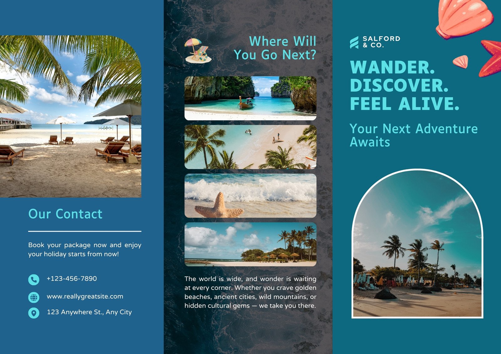 Blue Tropical Travel Agency Brochure