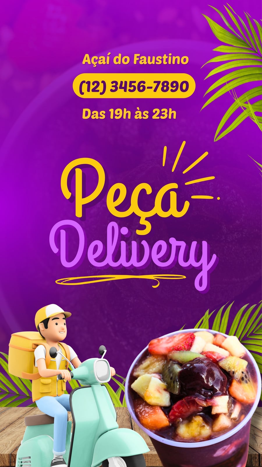 Modelos grátis e personalizáveis de acai - Canva