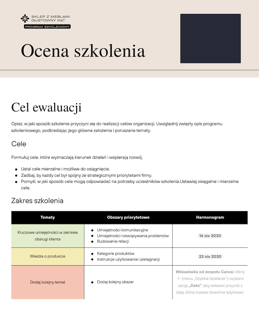Doc – profesjonalny beżowy pomarańczowy geometryczny edytorski